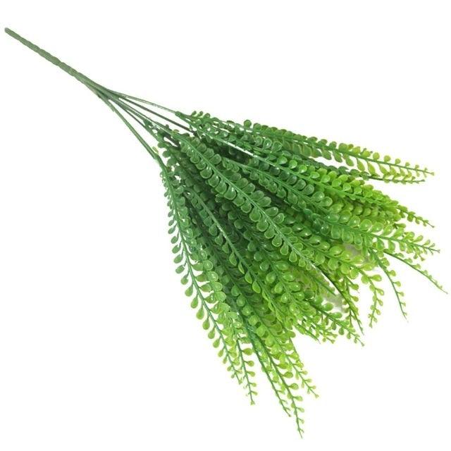 New Artificial Shrubs Boston Fern Grass Fake Green Bushes Indoor Outdoor UV Resistant Indoor Outside For Home Garden Porch Window Décor
