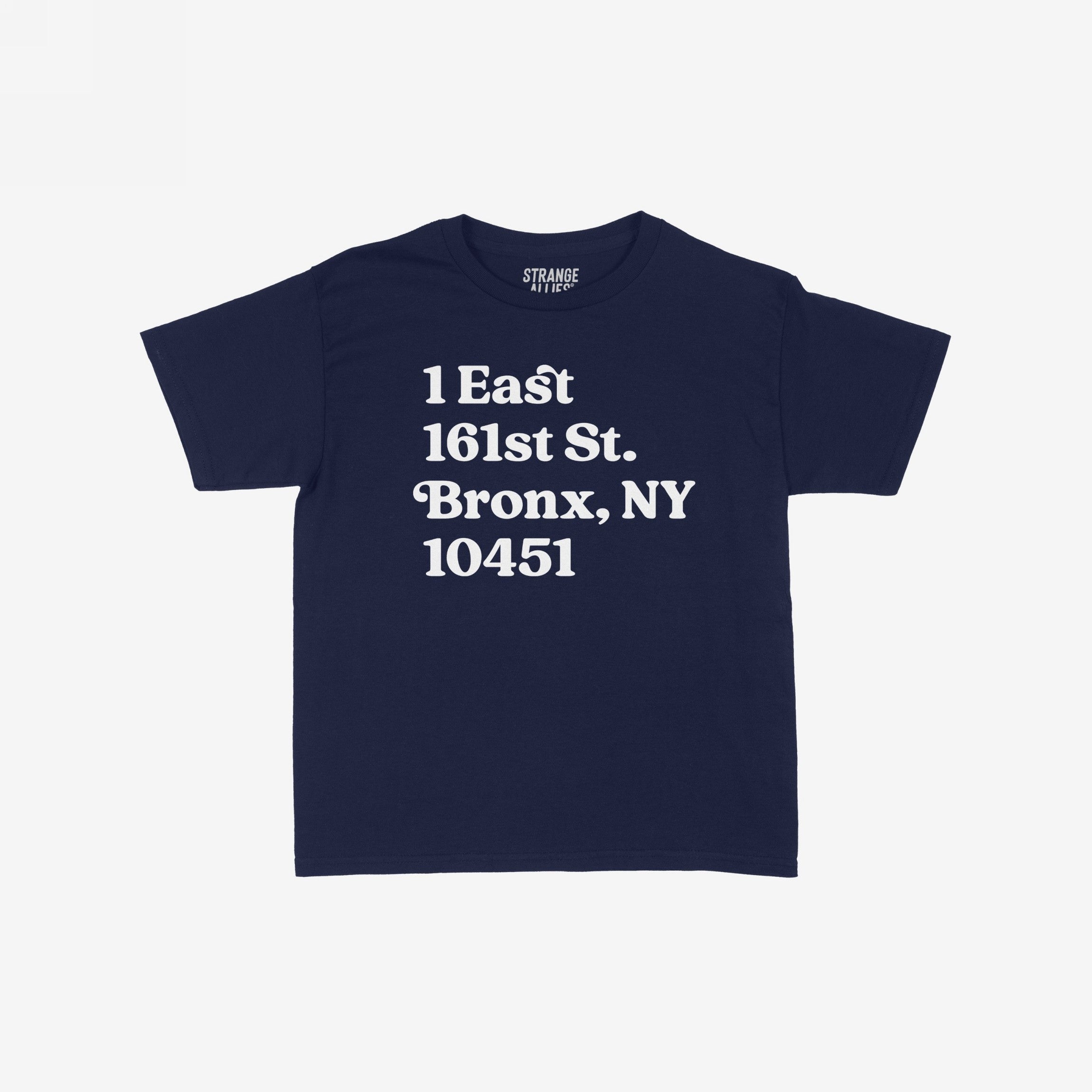 New York Baseball Stadium NYY Address Women's Baby Tee