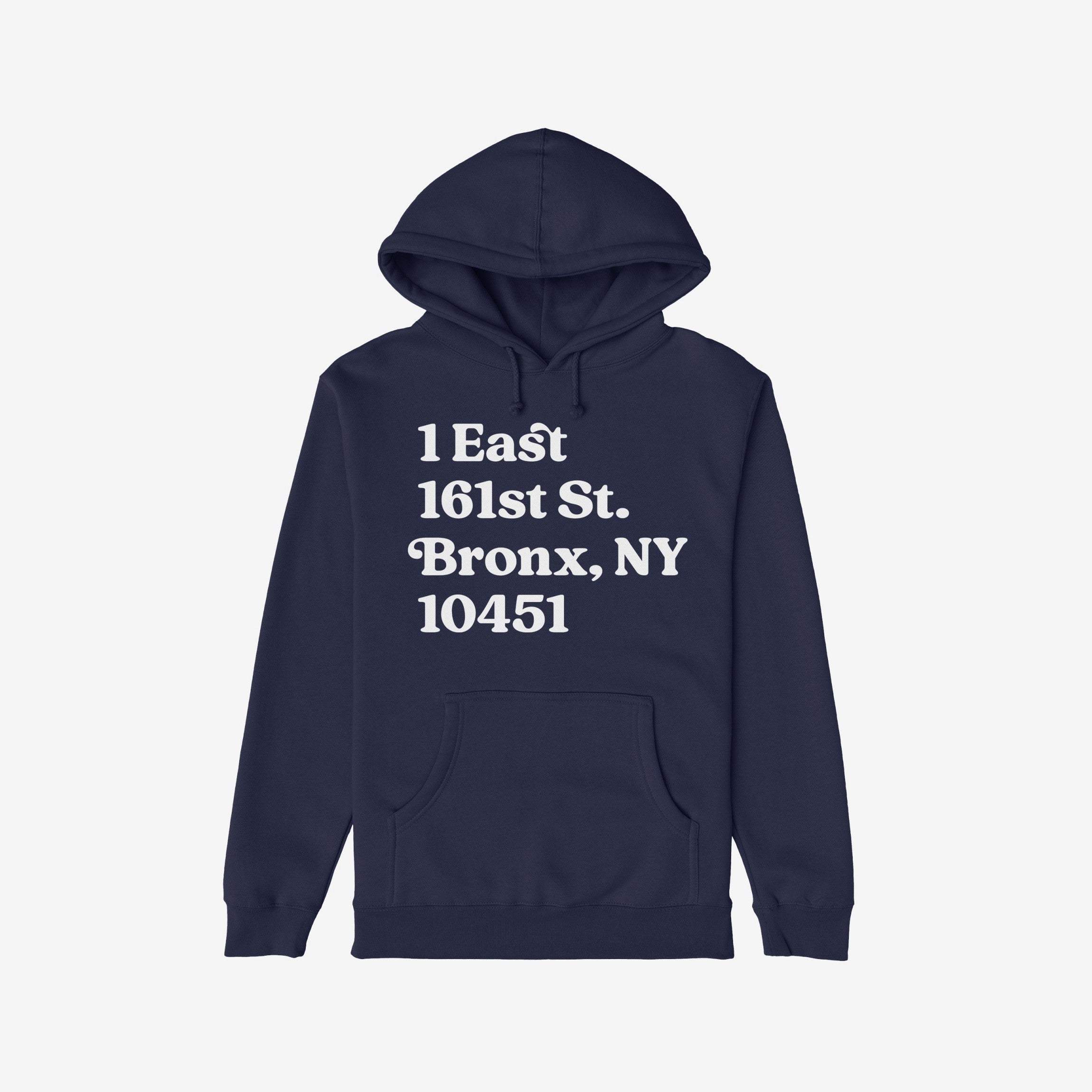 New York Baseball Stadium NYY Address Hoodie & Sweatshirt
