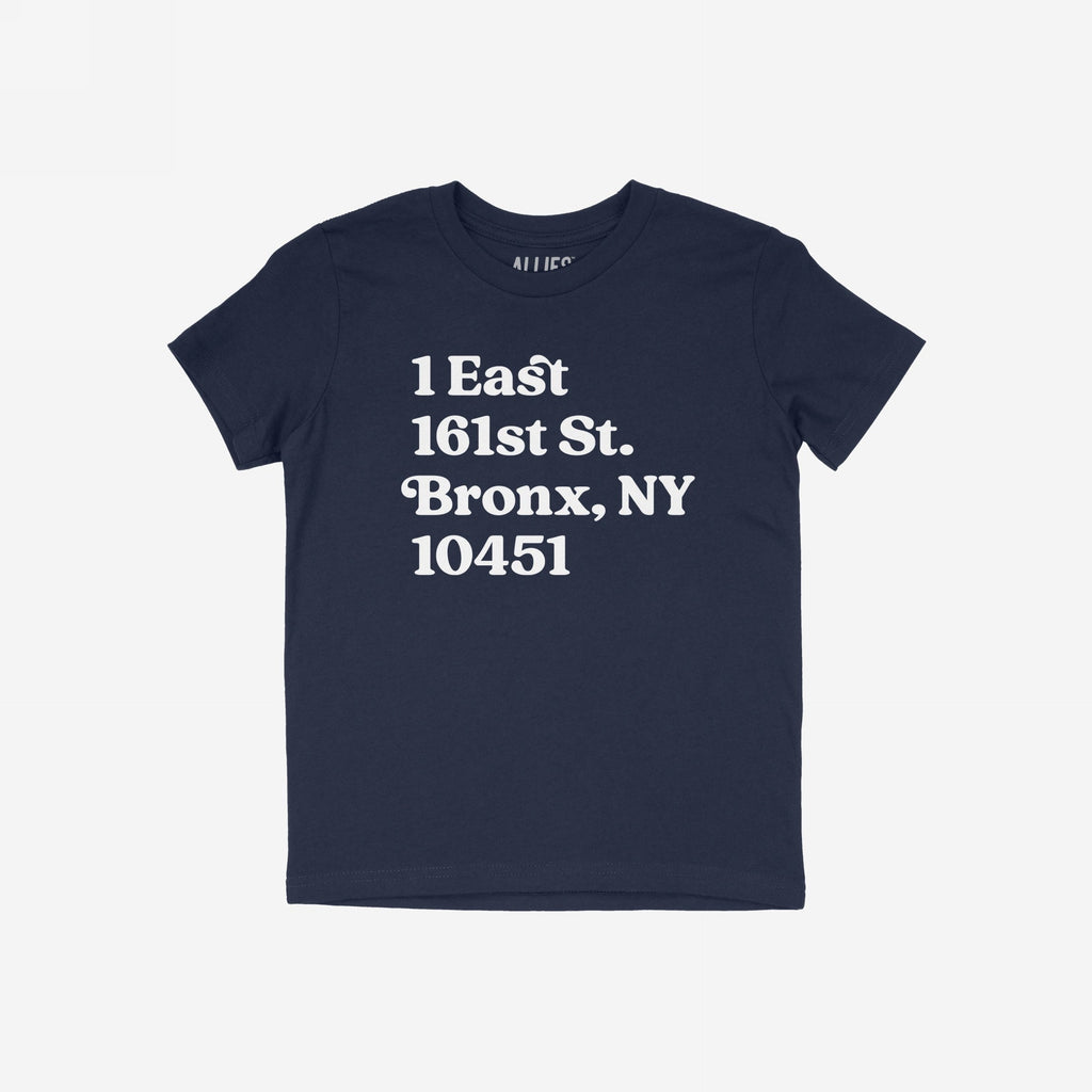 New York Baseball Stadium NYY Address T-shirt
