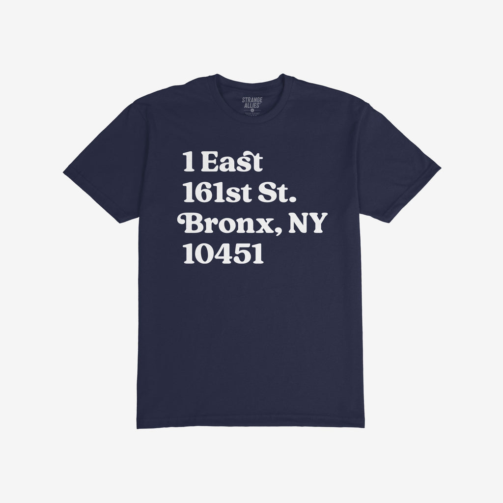 New York Baseball Stadium NYY Address T-shirt