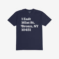 New York Baseball Stadium NYY Address T-shirt