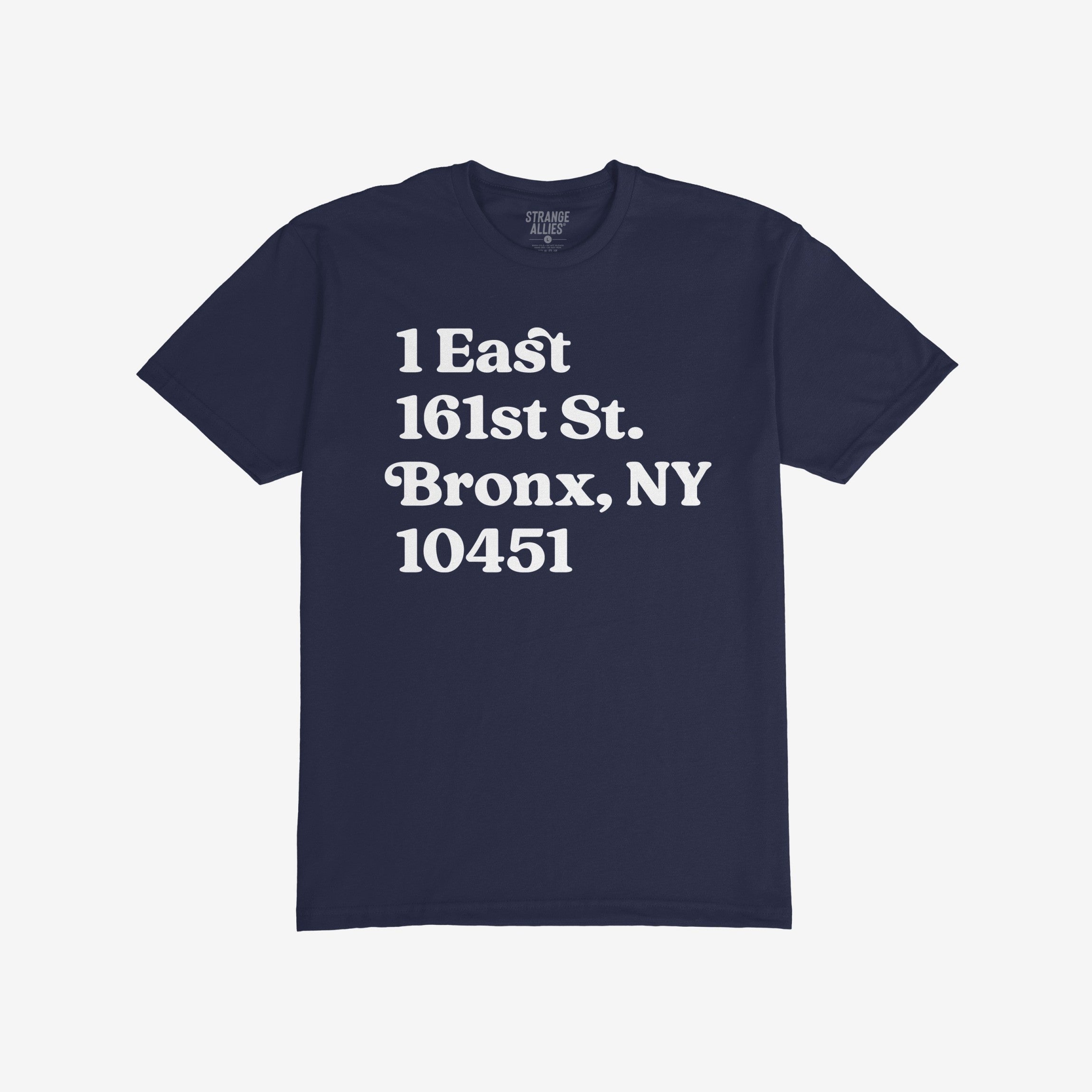 New York Baseball Stadium NYY Address T-shirt