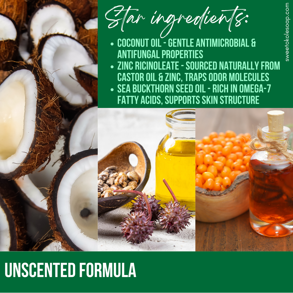 Natural Deodorant for Sensitive Skin, Unscented Ultra-Gentle