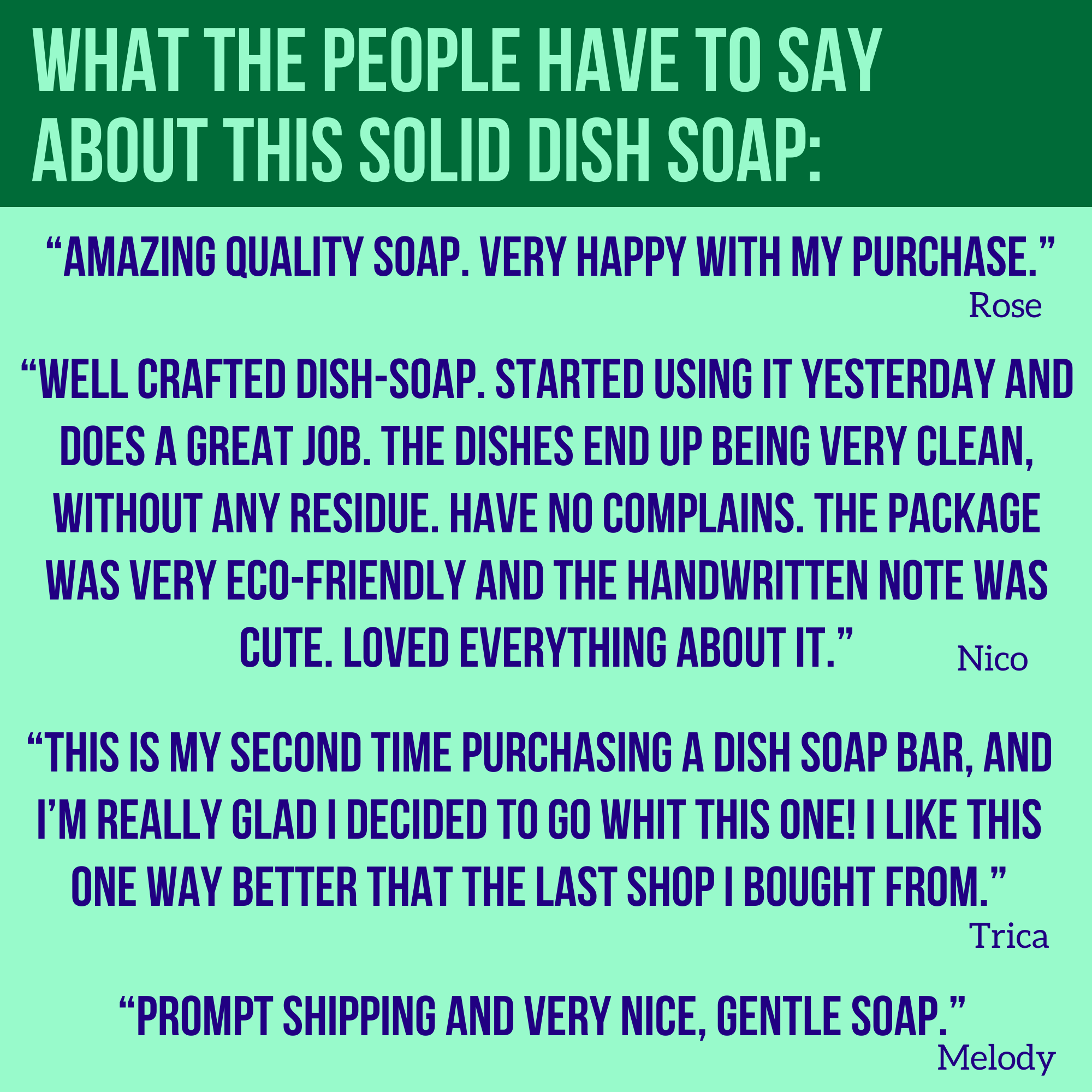 Solid Dish Soap Bar Non-Toxic, Unscented, Plastic-Free Dishwashing