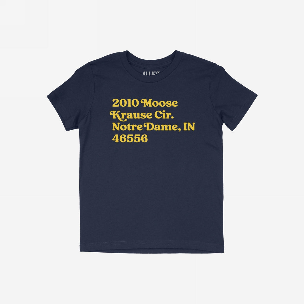 Notre Dame Football Stadium Address T-shirt