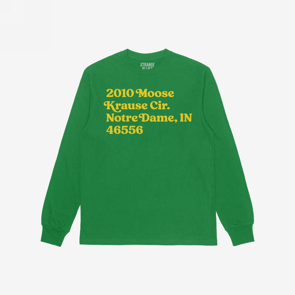 Notre Dame Football Stadium Address T-shirt