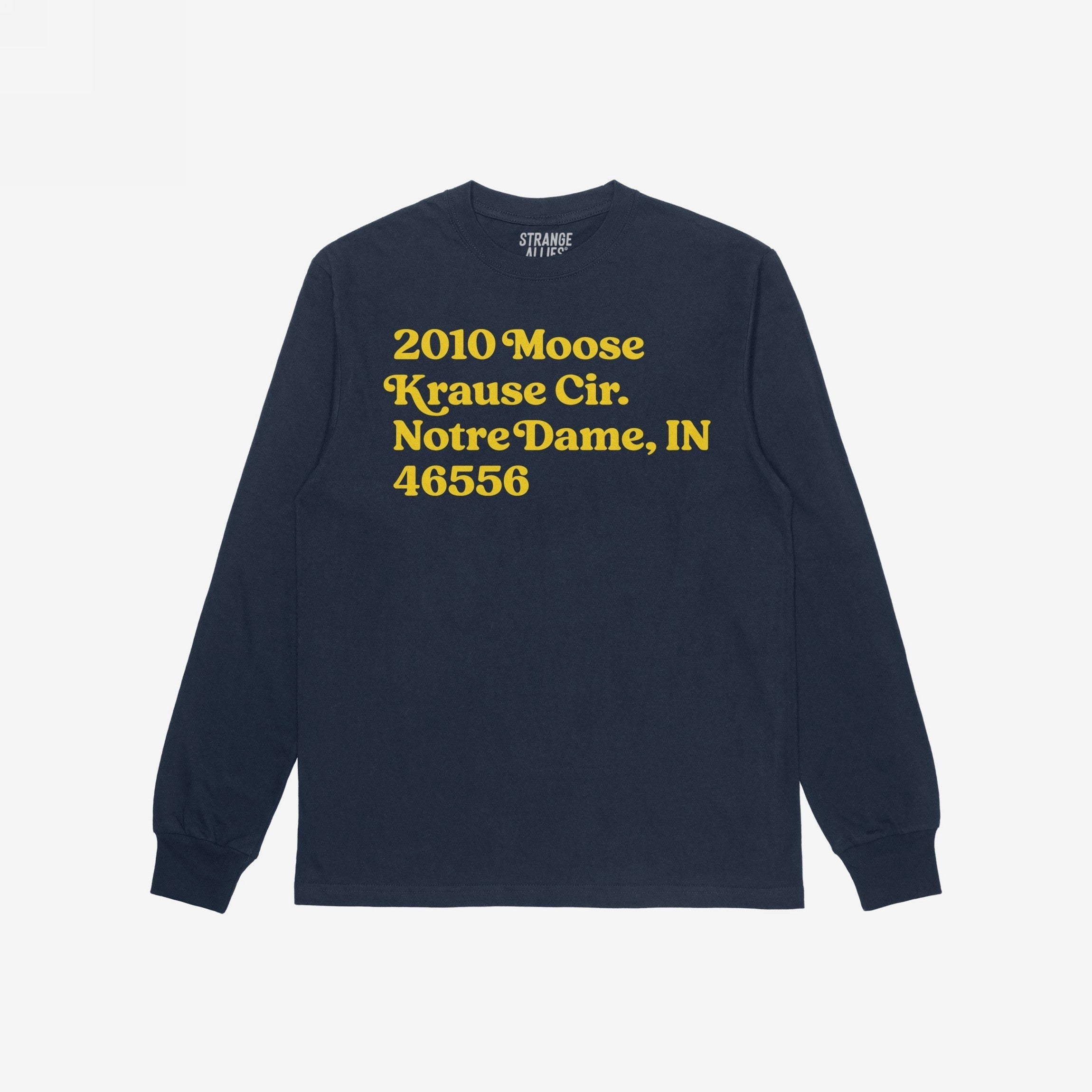 Notre Dame Football Stadium Address T-shirt