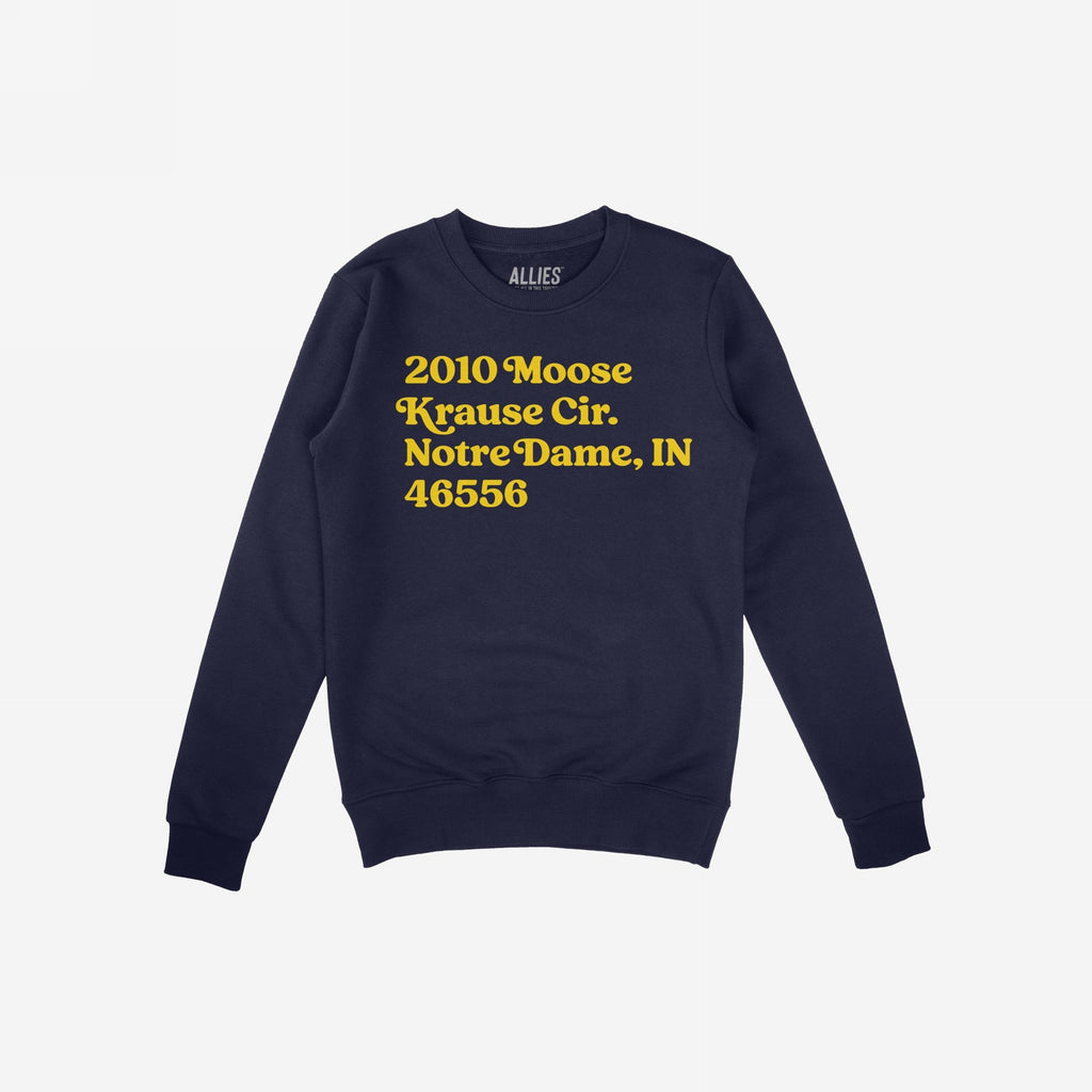 Notre Dame Football Stadium Address Hoodie & Sweatshirt