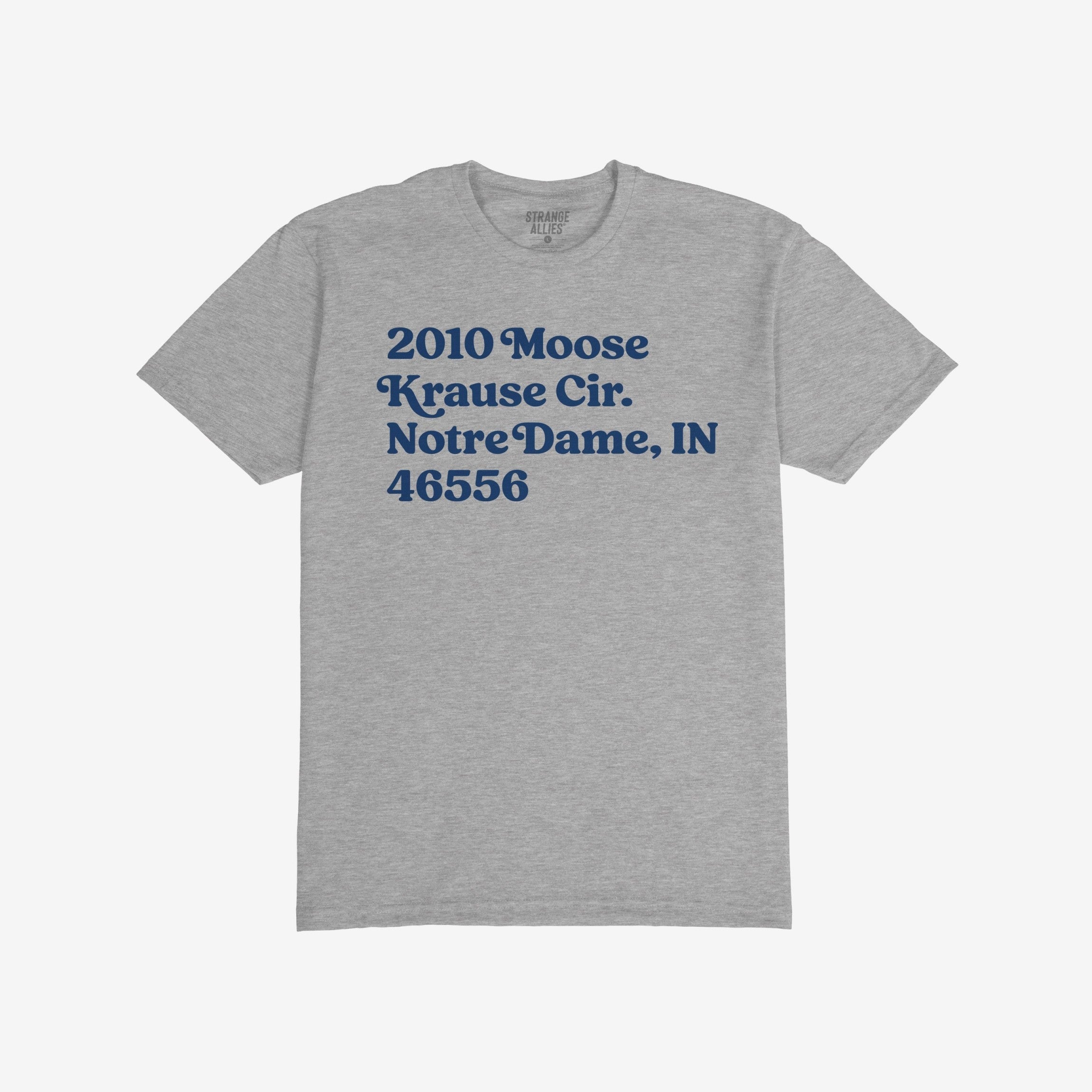 Notre Dame Football Stadium Address T-shirt