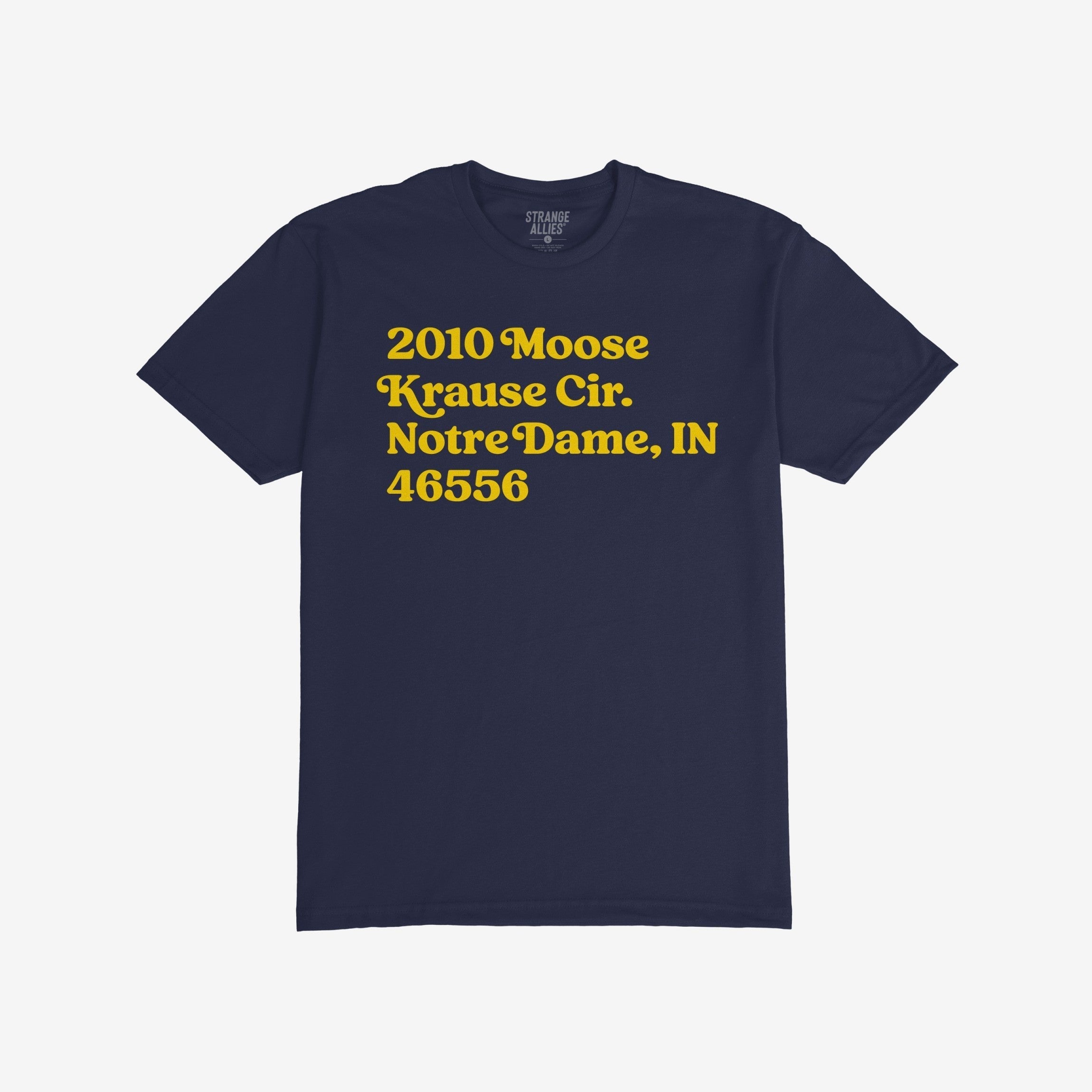 Notre Dame Football Stadium Address T-shirt