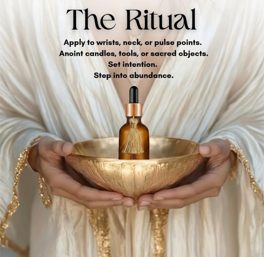 Midas Touch Gilded Anointing Oil – Amber Musk & Saffron Ritual Oil