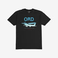 Chicago ORD O'Hare Airport Gradient T-shirt