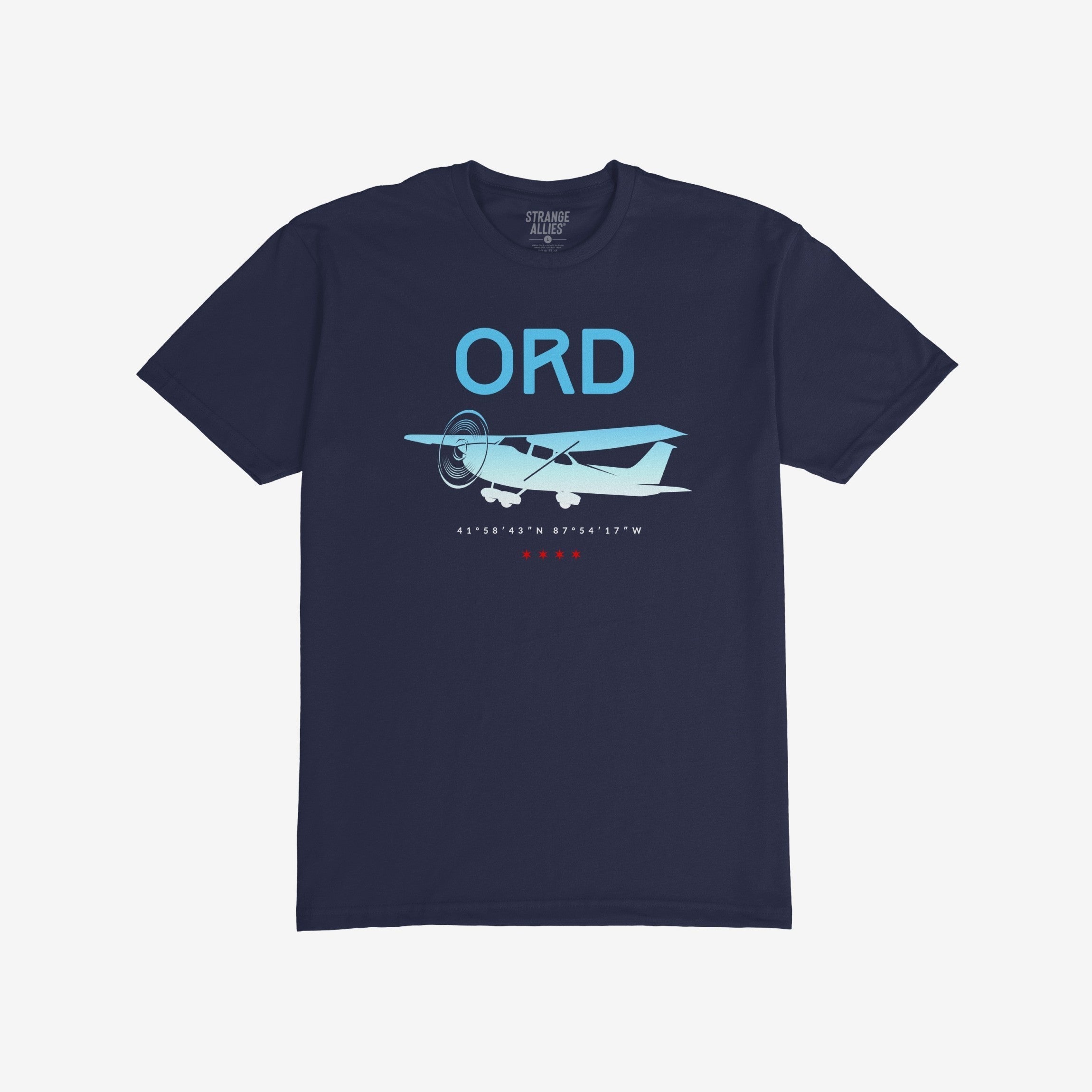 Chicago ORD O'Hare Airport Gradient T-shirt