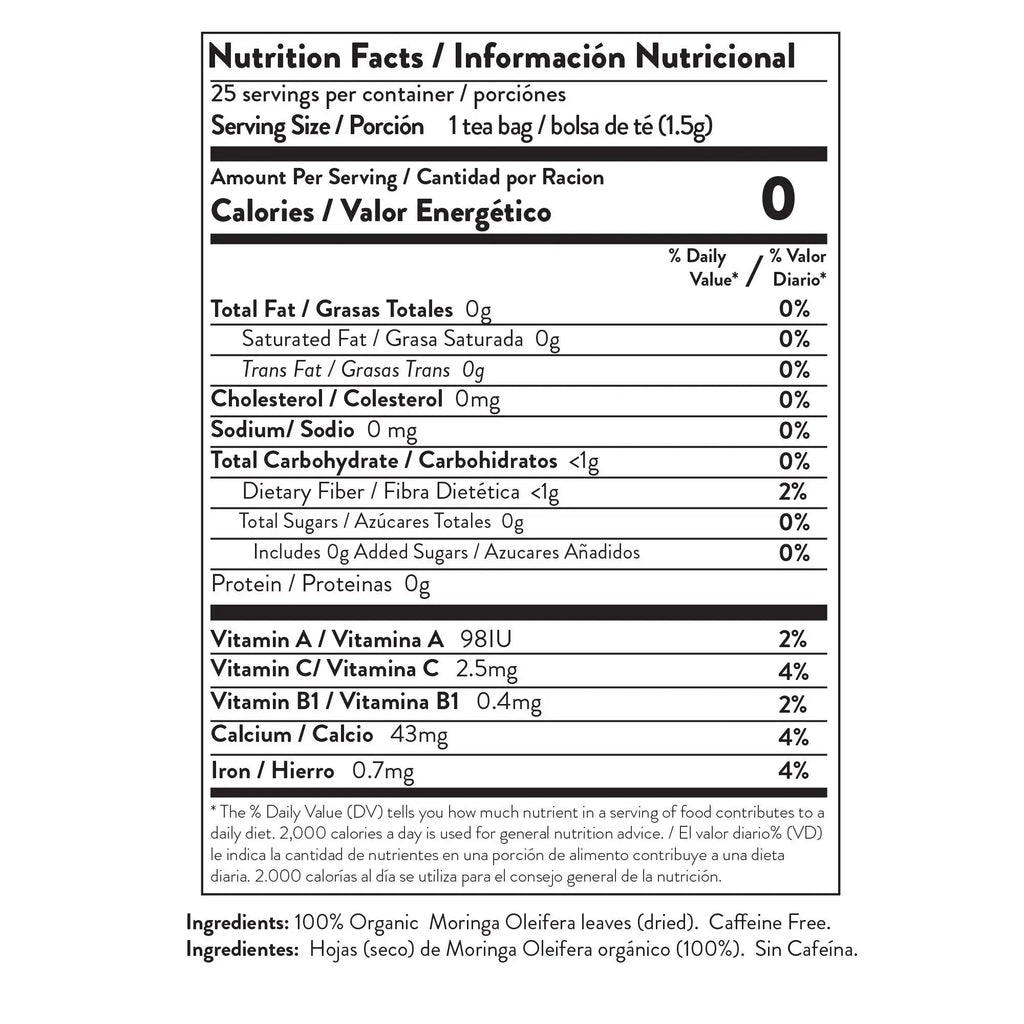 Organic Moringa Tea - Original - Caffeine-Free Herbal Tea