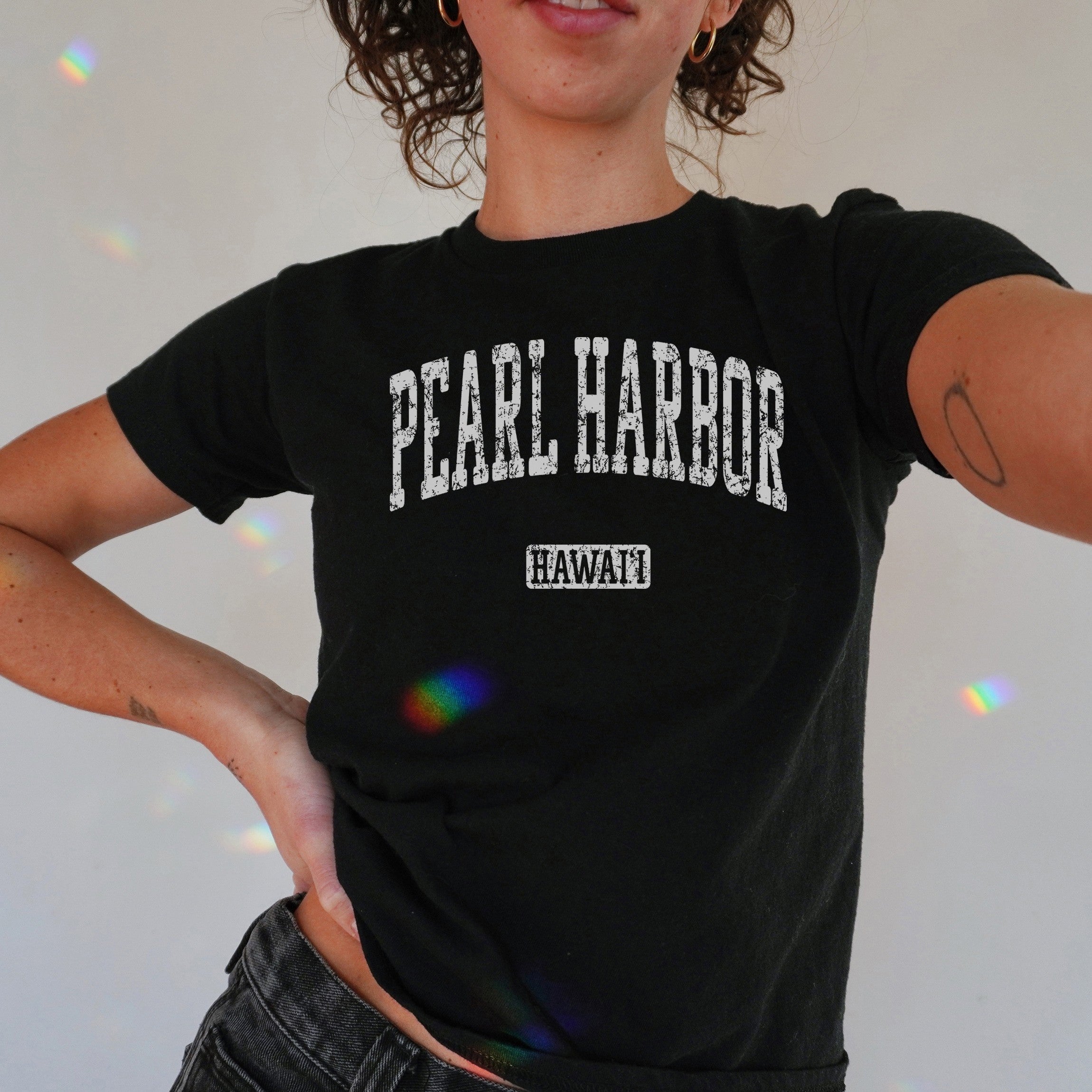 Pearl Harbor Hawaii Women's Baby Tee