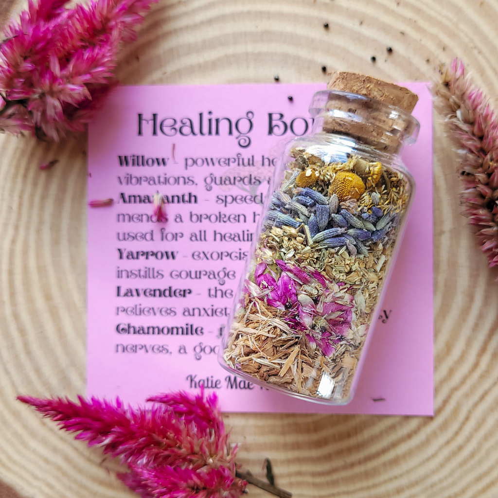 Healing Spell Bottle, Intention Setting for Healing and Calm