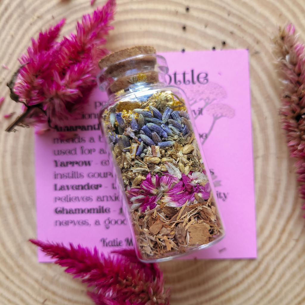 Healing Spell Bottle, Intention Setting for Healing and Calm