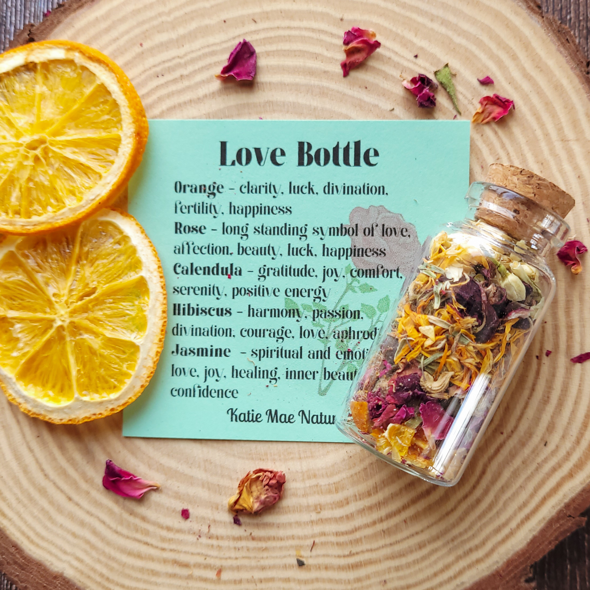 Love Spell Bottle, Intention Setting for Love and Affection