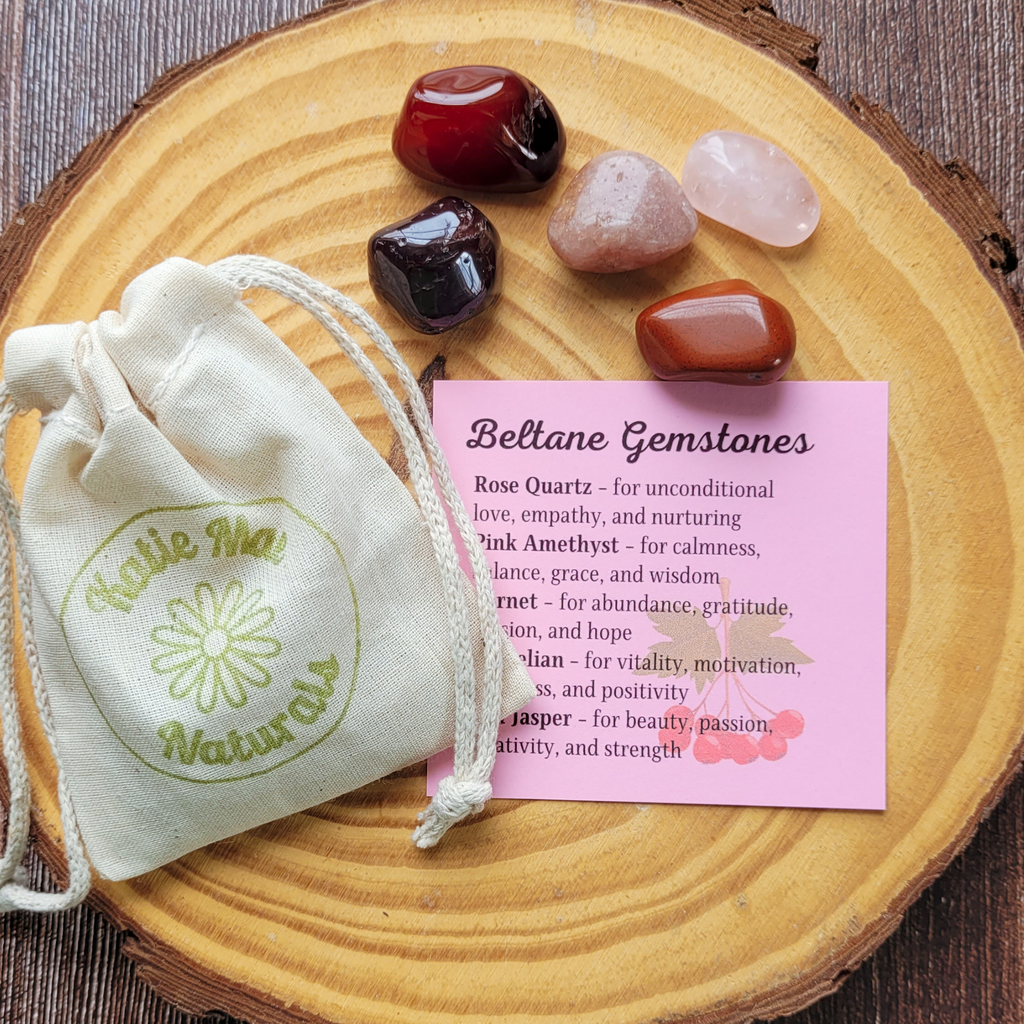 Beltane Gemstone Set – Crystal Collection for Love, Passion, Growth & Spring Rituals