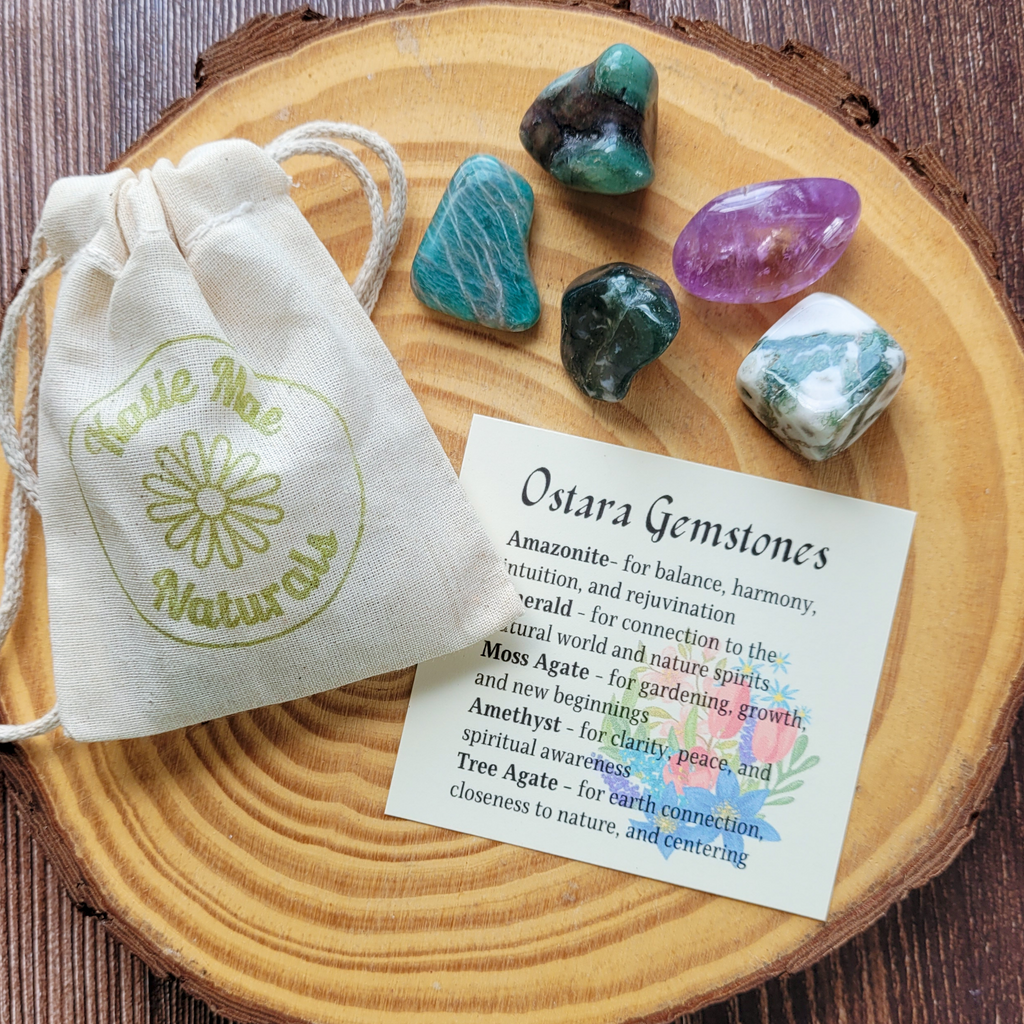 Ostara Gemstone Set – Spring Equinox Crystal Collection for Growth, Renewal & Harmony