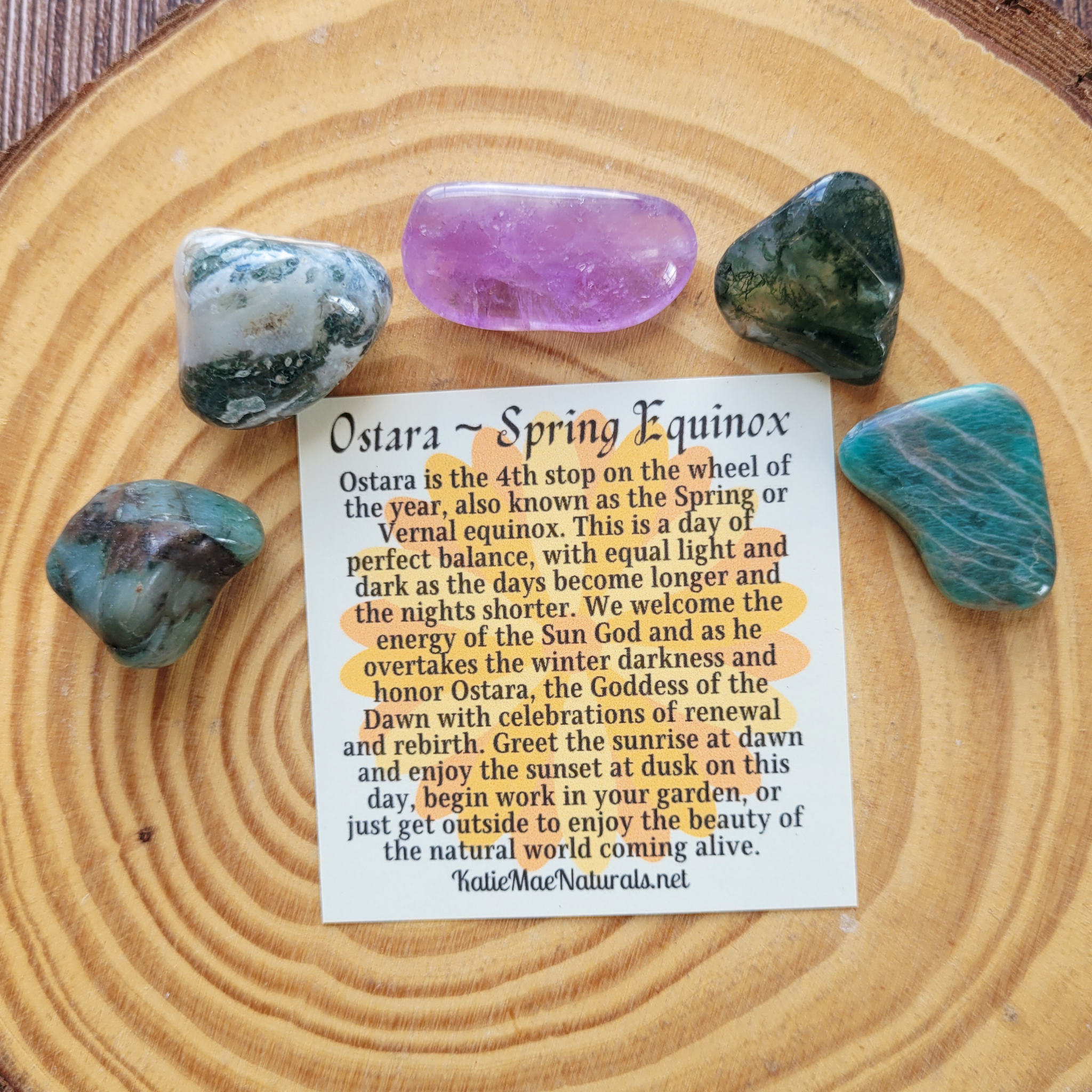 Ostara Gemstone Set – Spring Equinox Crystal Collection for Growth, Renewal & Harmony
