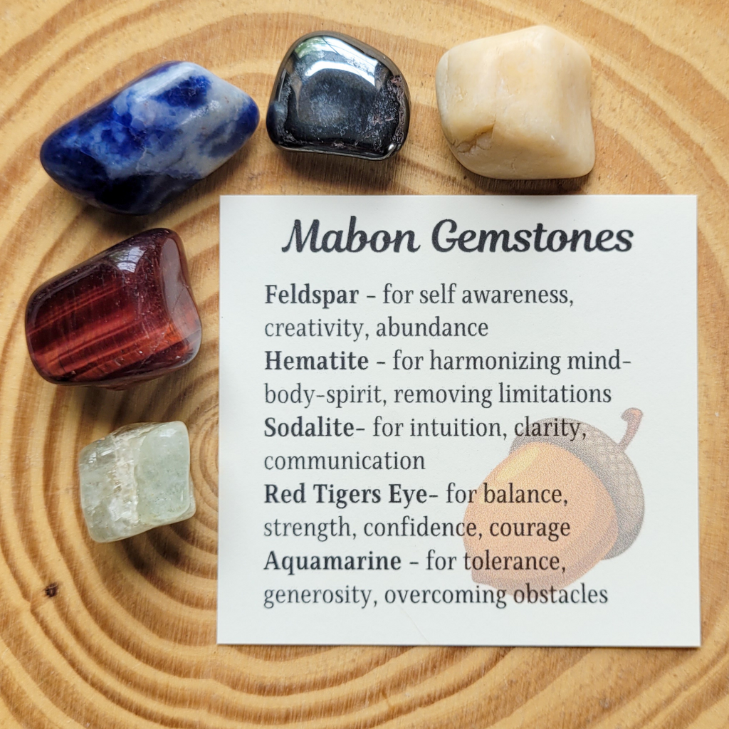 Mabon Gemstone Set – Autumn Equinox Crystal Collection for Balance, Reflection & Grounding