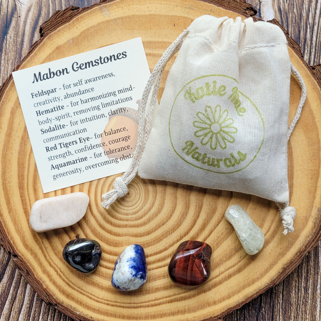 Mabon Gemstone Set – Autumn Equinox Crystal Collection for Balance, Reflection & Grounding
