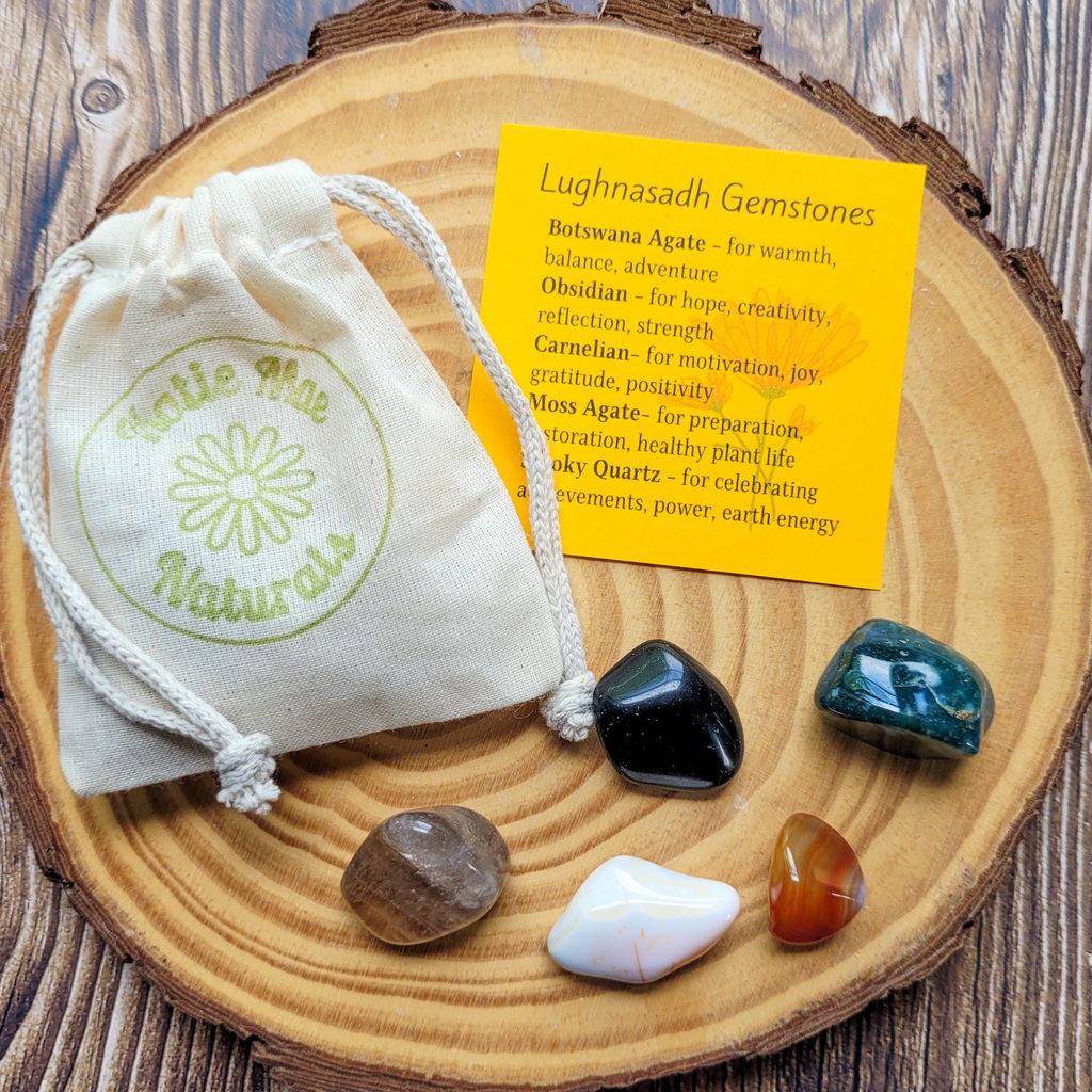 Lughnasadh Gemstone Set – Harvest Crystal Collection for Gratitude, Abundance & Grounding