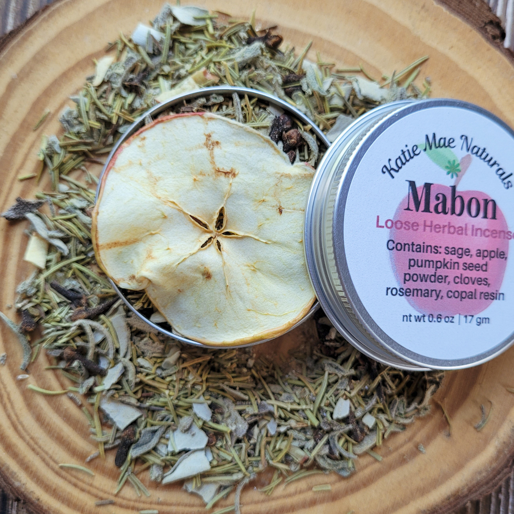 Mabon Herbal Incense – Apple Sage Copal Blend for Autumn Rituals, Gratitude & Balance