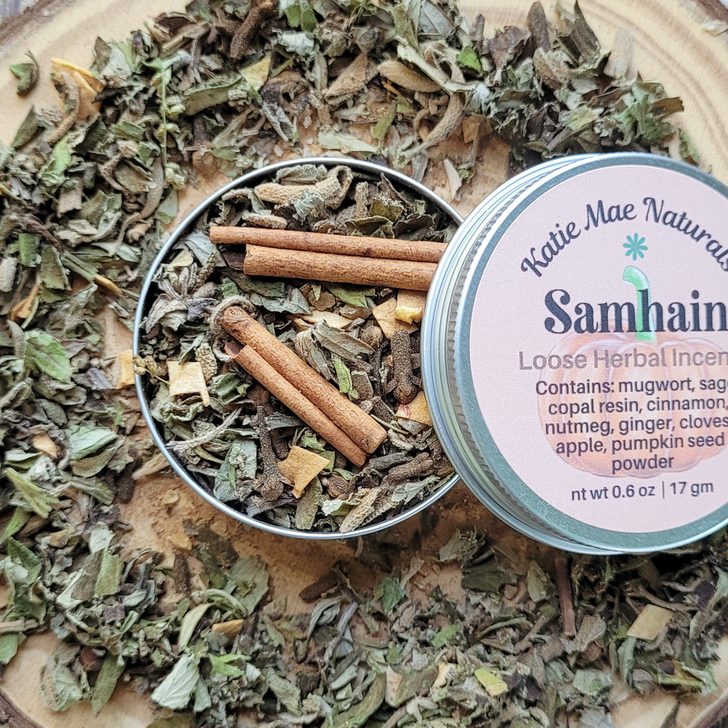 Samhain Herbal Incense – Mugwort Clove Copal Blend for Ancestral Rituals, Protection & Reflection
