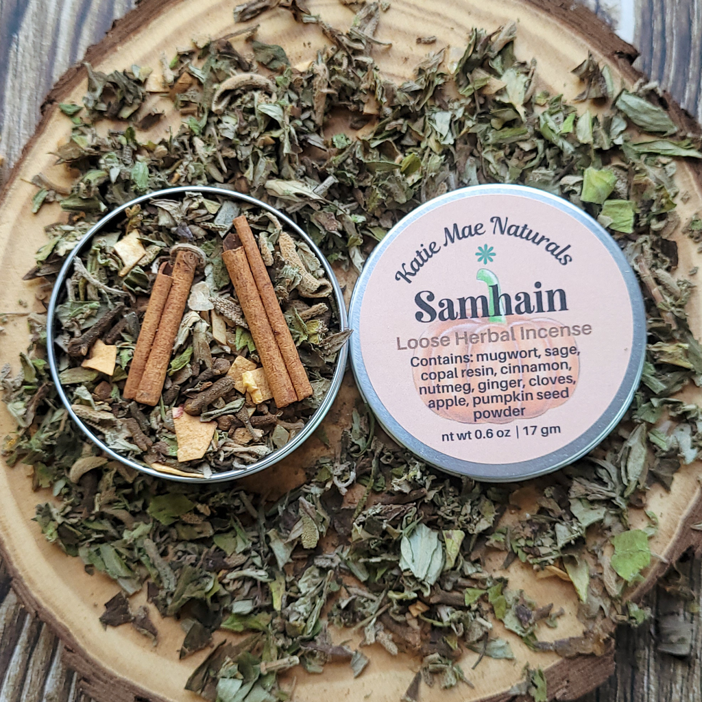 Samhain Herbal Incense – Mugwort Clove Copal Blend for Ancestral Rituals, Protection & Reflection