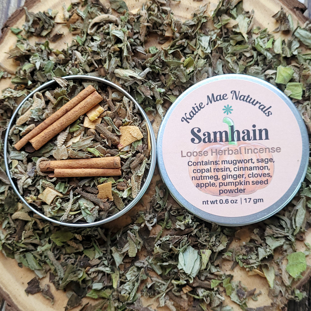 Samhain Herbal Incense – Mugwort Clove Copal Blend for Ancestral Rituals, Protection & Reflection