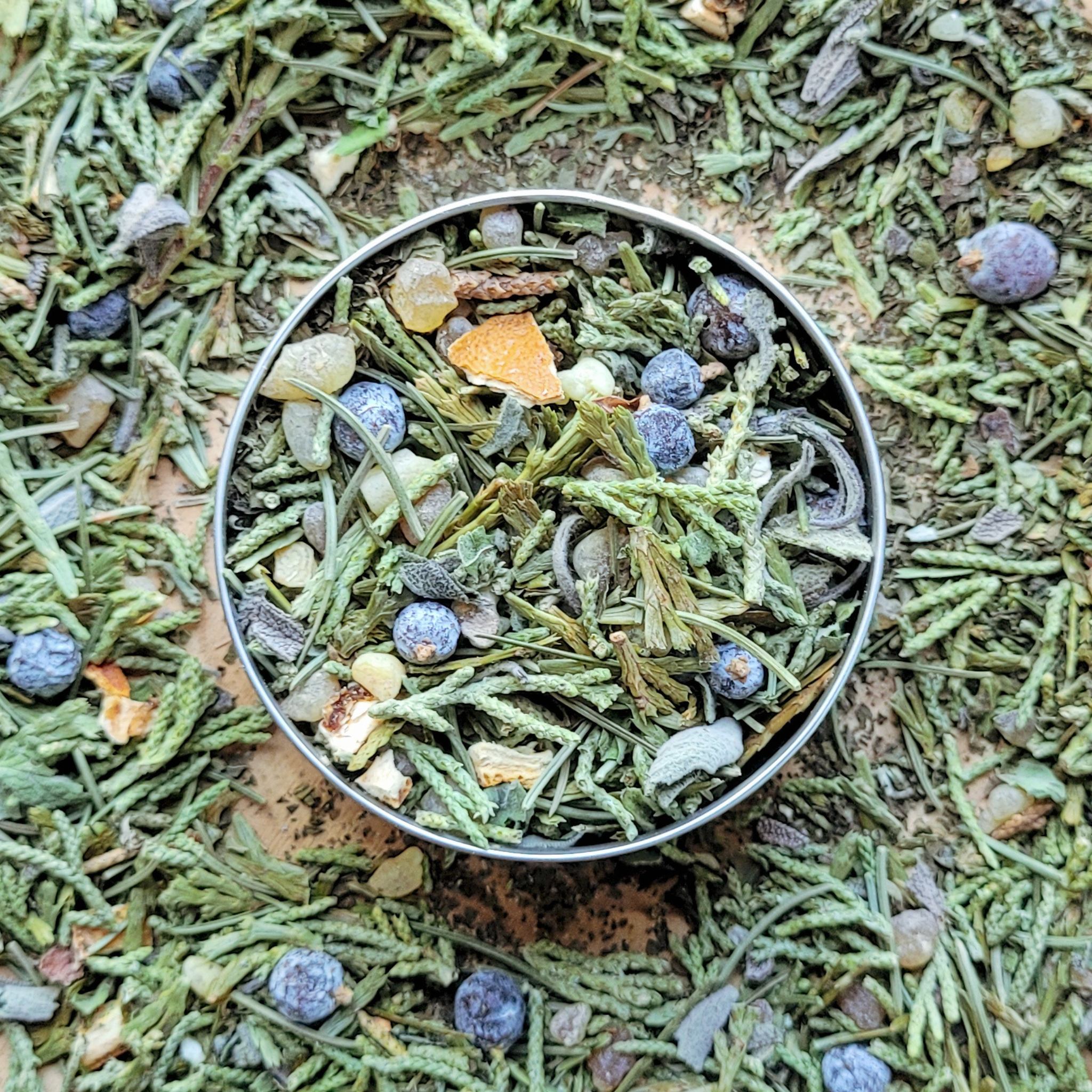 Yule Herbal Incense – Pine Cedar Frankincense Blend for Winter Solstice Rituals & Renewal