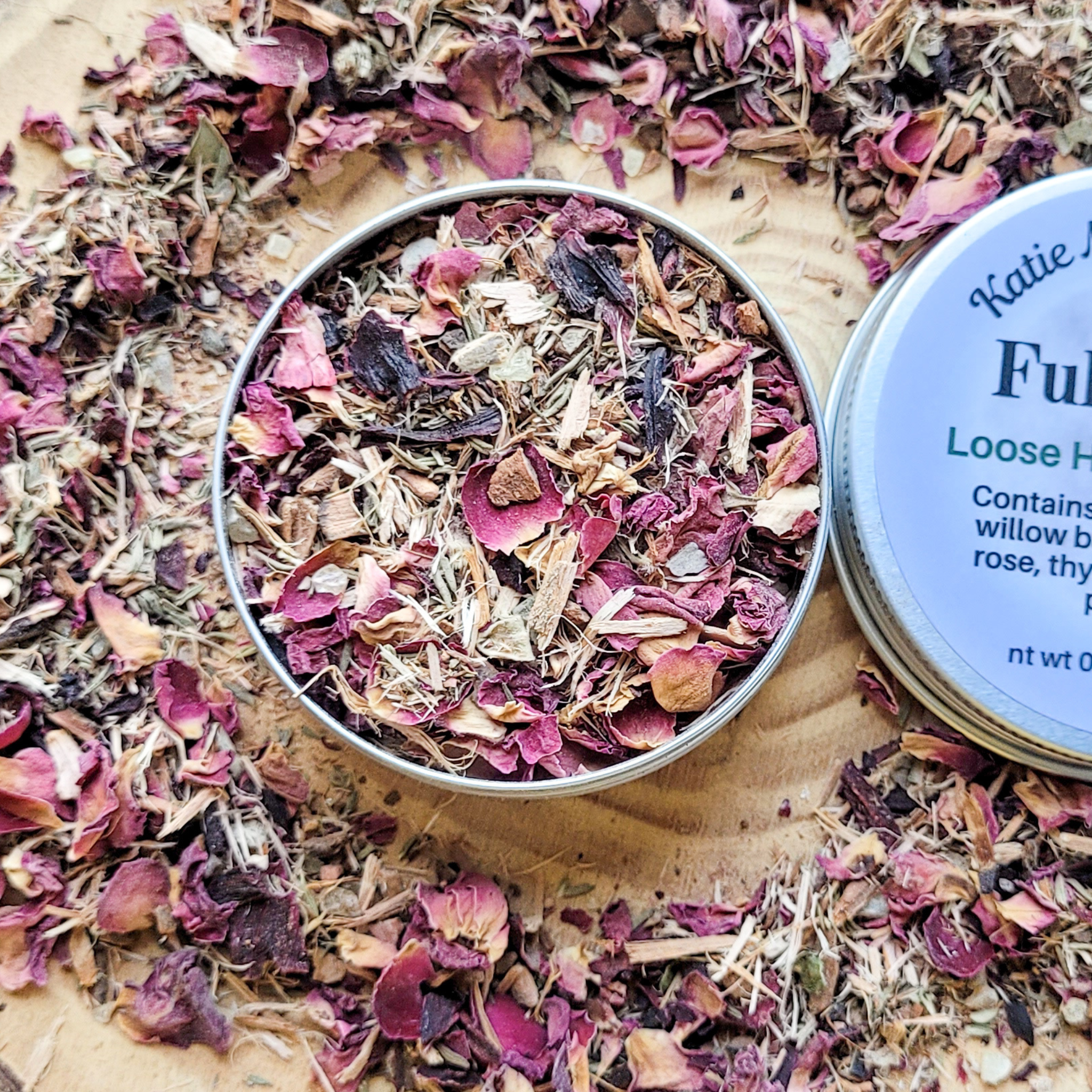 Full Moon Herbal Incense – Rose Hibiscus Copal Blend for Lunar Rituals, Intuition & Reflection
