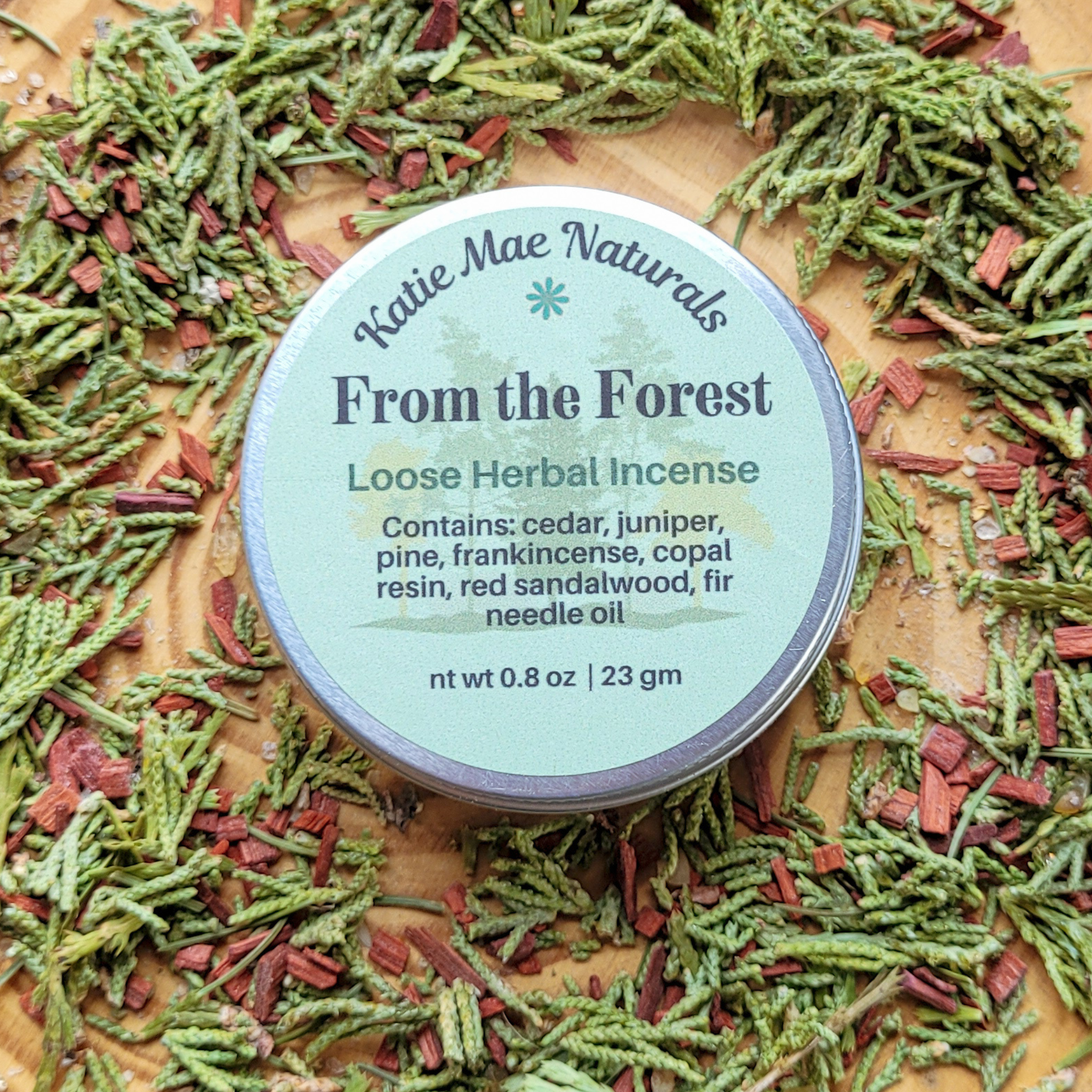 From the Forest Herbal Incense – Cedar Pine Frankincense Blend for Grounding, Meditation & Woodland Rituals