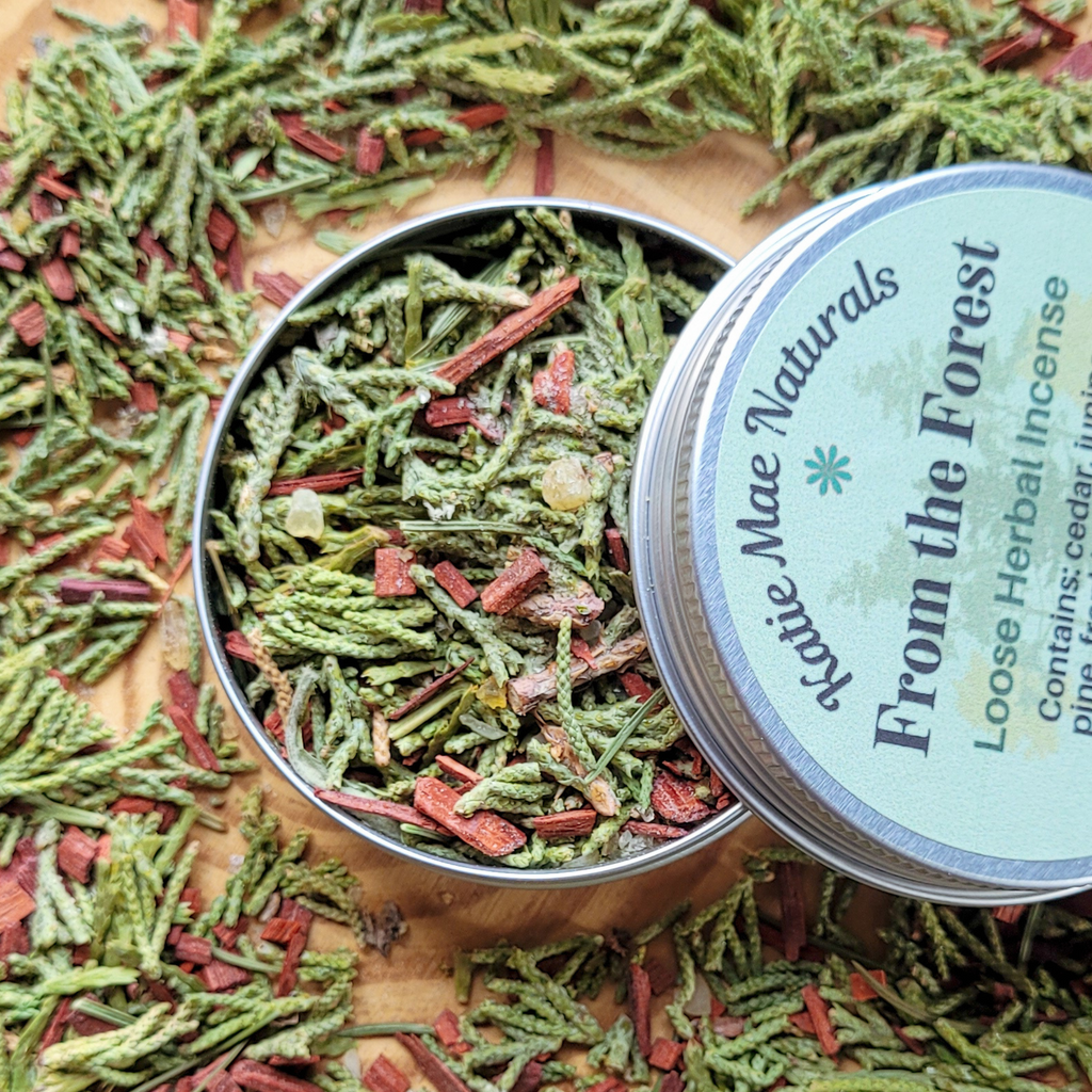 From the Forest Herbal Incense – Cedar Pine Frankincense Blend for Grounding, Meditation & Woodland Rituals