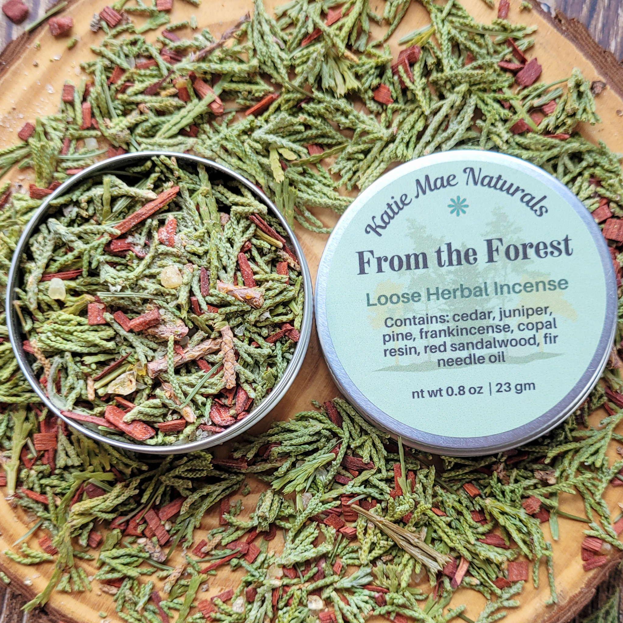 From the Forest Herbal Incense – Cedar Pine Frankincense Blend for Grounding, Meditation & Woodland Rituals