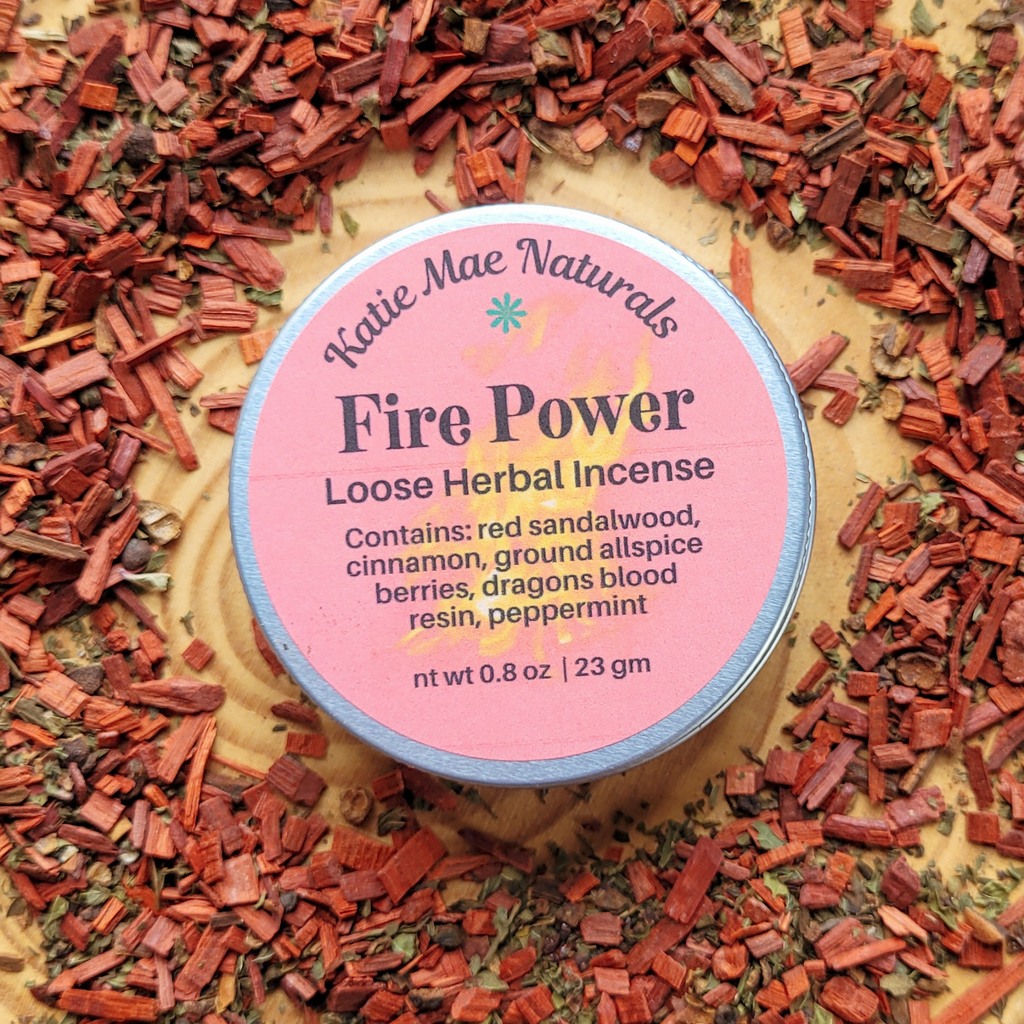 Fire Power Herbal Incense – Cinnamon Dragon’s Blood Blend for Courage, Energy & Empowerment