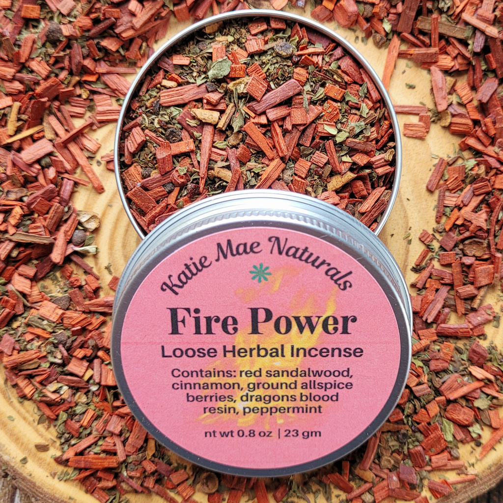 Fire Power Herbal Incense – Cinnamon Dragon’s Blood Blend for Courage, Energy & Empowerment