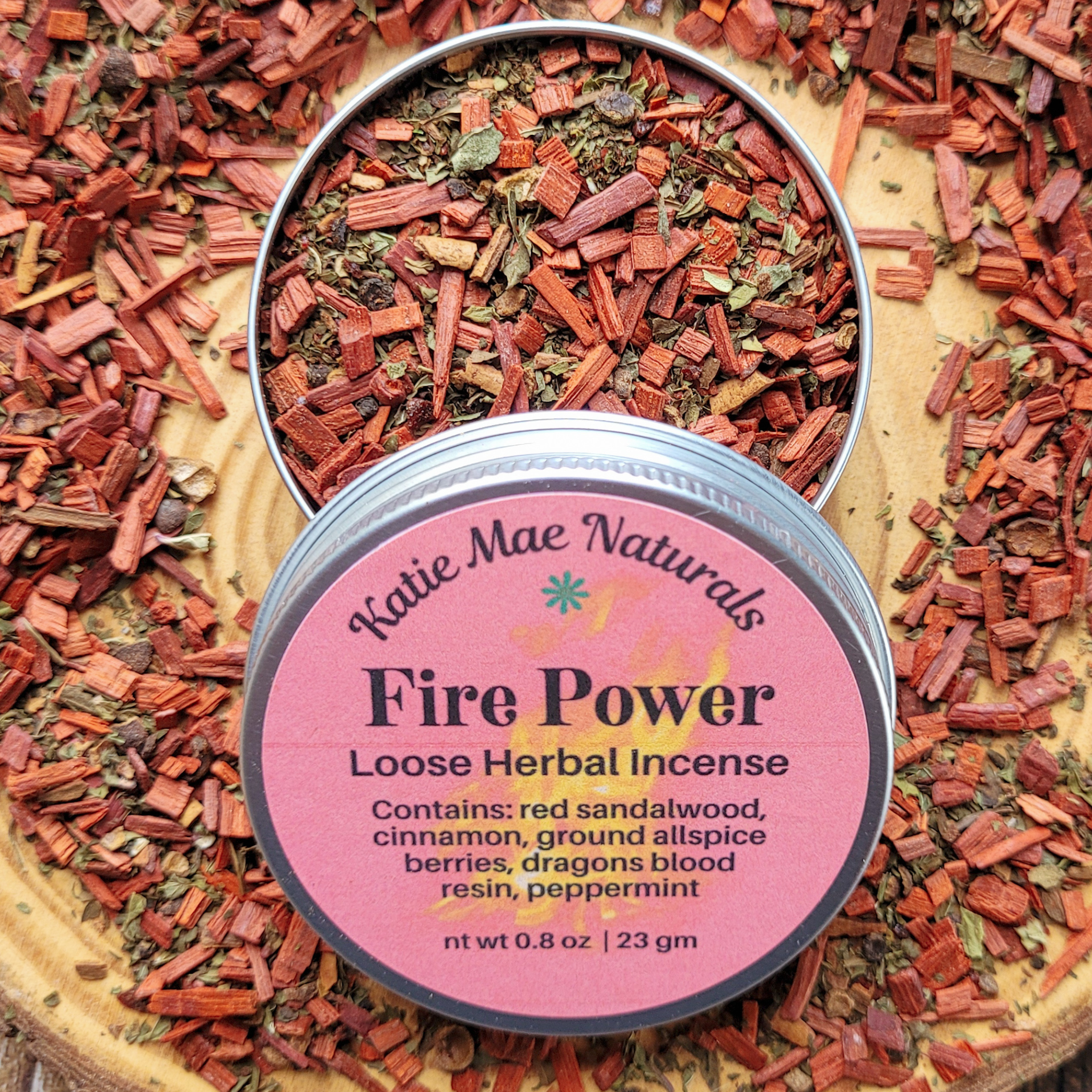 Fire Power Herbal Incense – Cinnamon Dragon’s Blood Blend for Courage, Energy & Empowerment