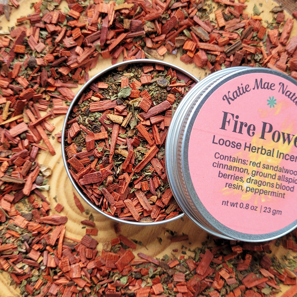 Fire Power Herbal Incense – Cinnamon Dragon’s Blood Blend for Courage, Energy & Empowerment