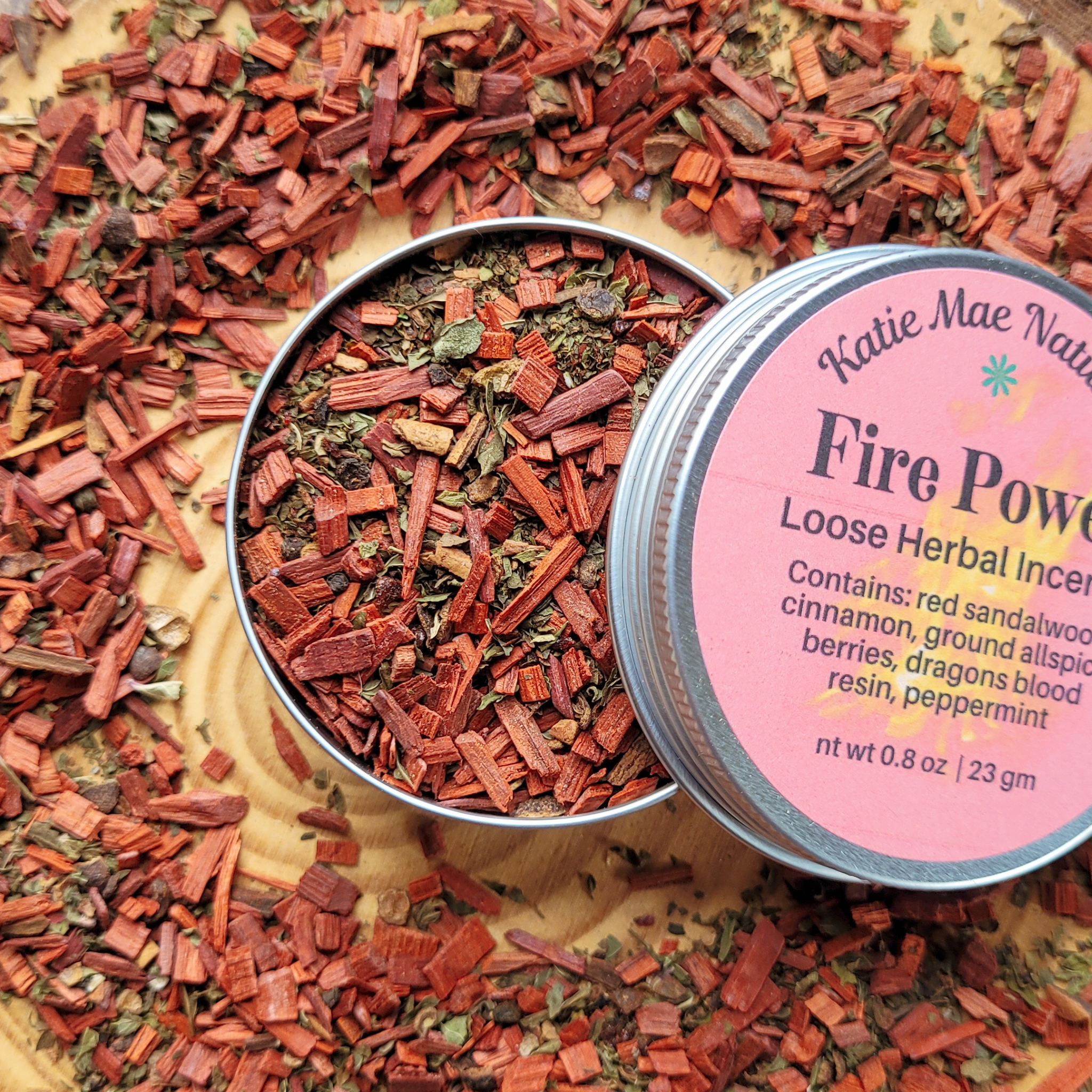 Fire Power Herbal Incense – Cinnamon Dragon’s Blood Blend for Courage, Energy & Empowerment