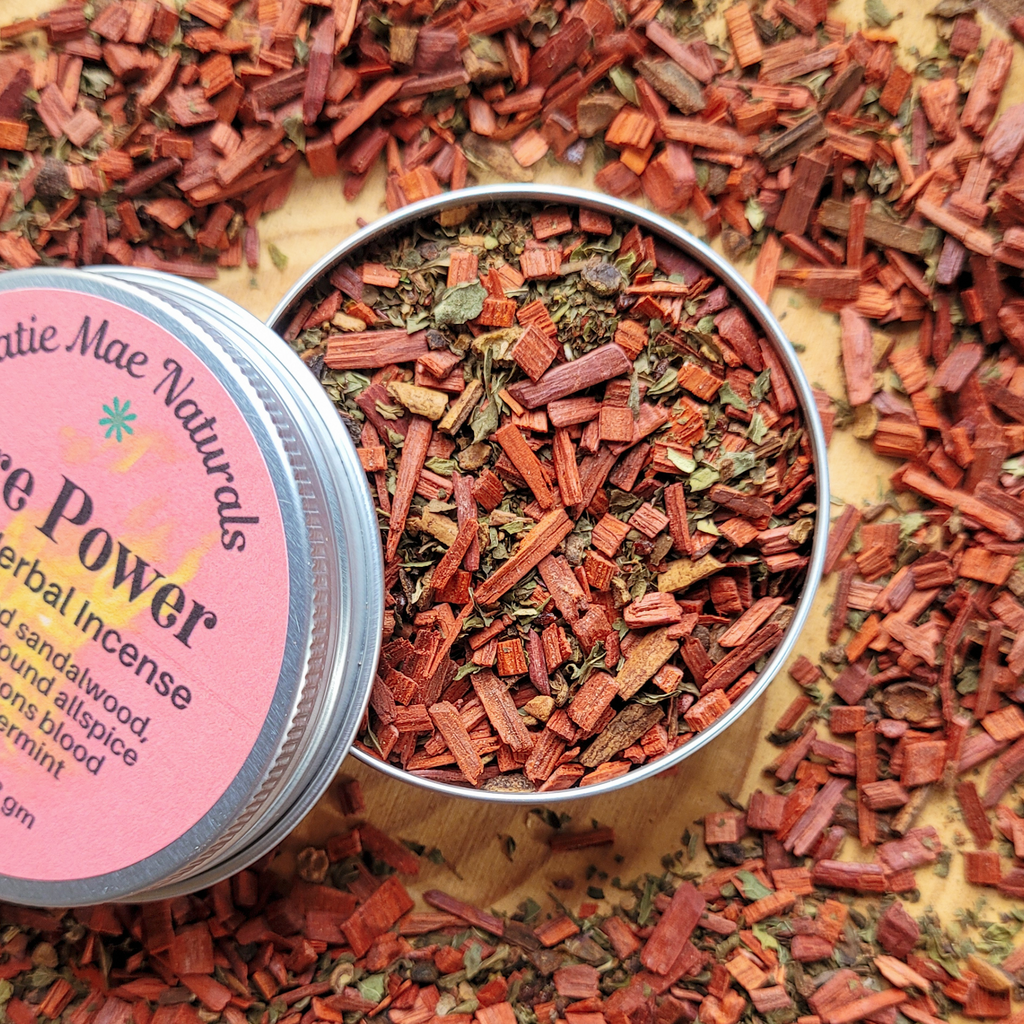 Fire Power Herbal Incense – Cinnamon Dragon’s Blood Blend for Courage, Energy & Empowerment