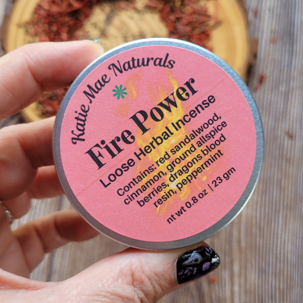 Fire Power Herbal Incense – Cinnamon Dragon’s Blood Blend for Courage, Energy & Empowerment