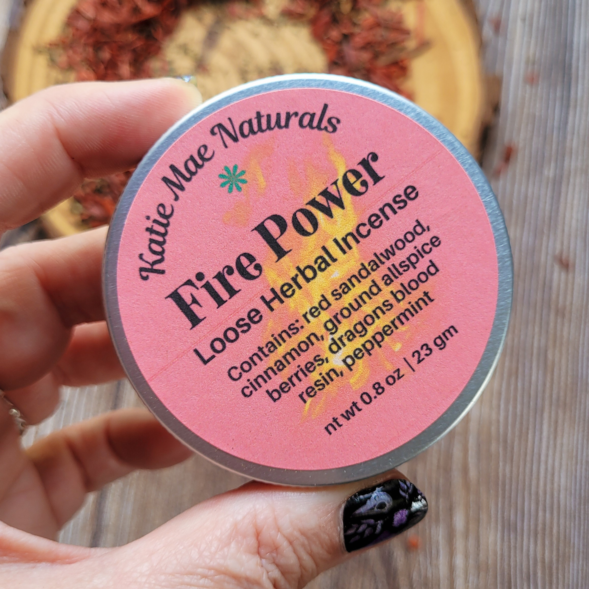 Fire Power Herbal Incense – Cinnamon Dragon’s Blood Blend for Courage, Energy & Empowerment