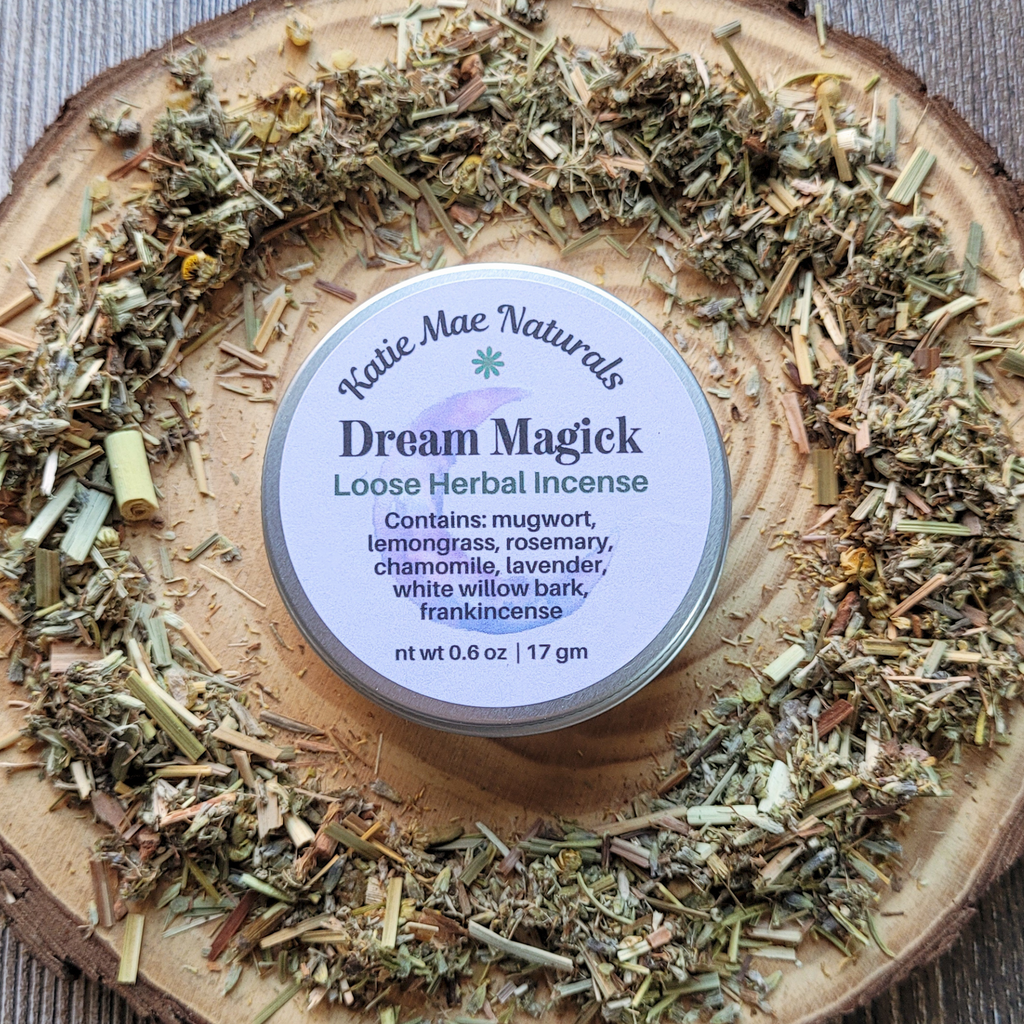 Dream Magick Herbal Incense – Mugwort Lavender Frankincense Blend for Dreamwork, Intuition & Sleep Rituals