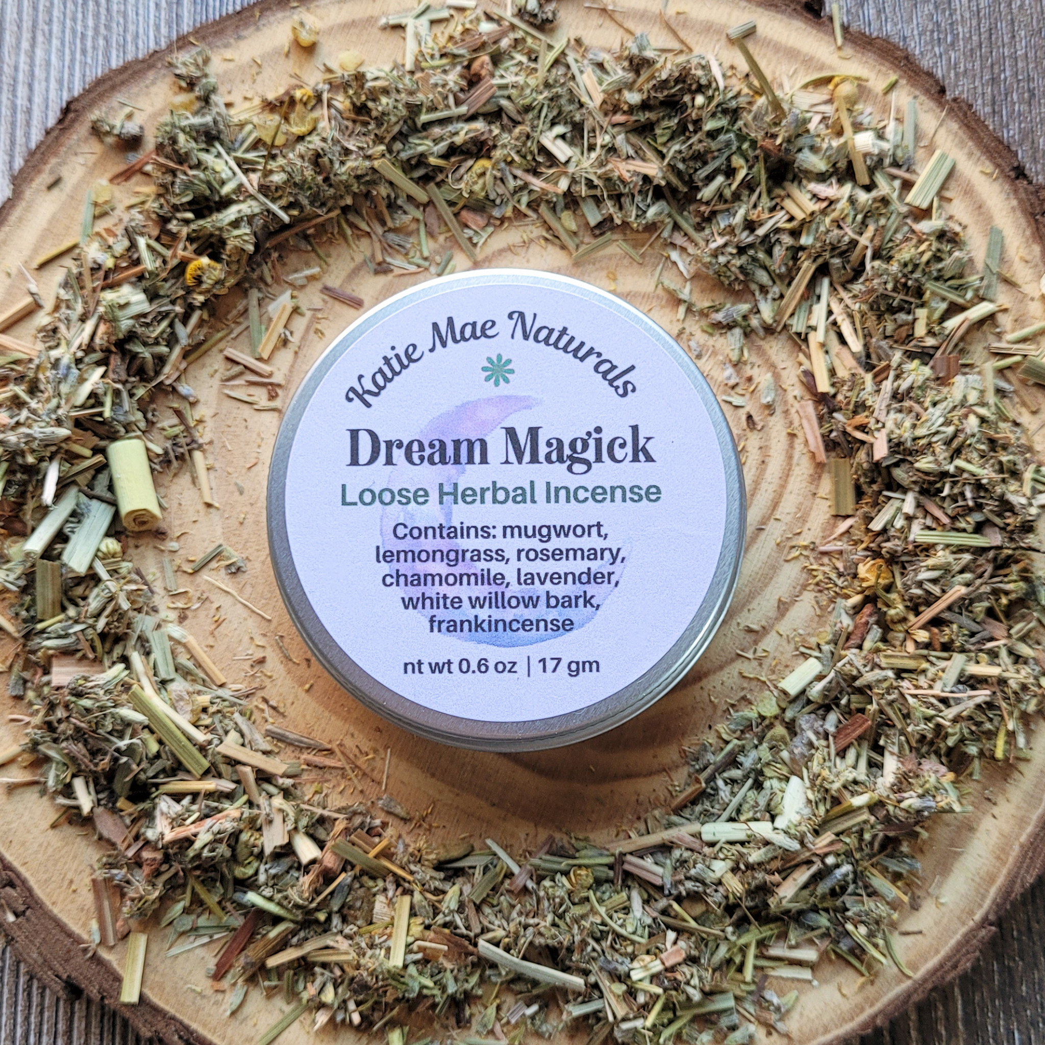 Dream Magick Herbal Incense – Mugwort Lavender Frankincense Blend for Dreamwork, Intuition & Sleep Rituals