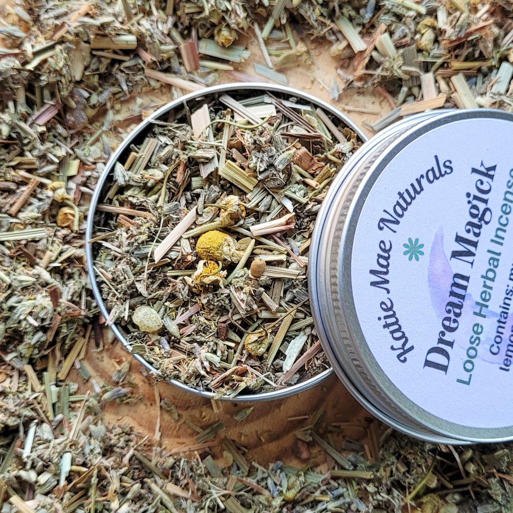 Dream Magick Herbal Incense – Mugwort Lavender Frankincense Blend for Dreamwork, Intuition & Sleep Rituals