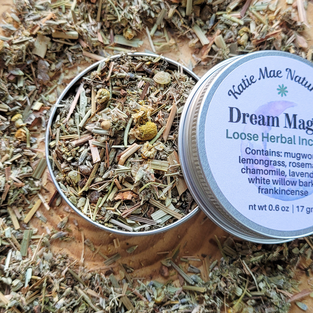 Dream Magick Herbal Incense – Mugwort Lavender Frankincense Blend for Dreamwork, Intuition & Sleep Rituals